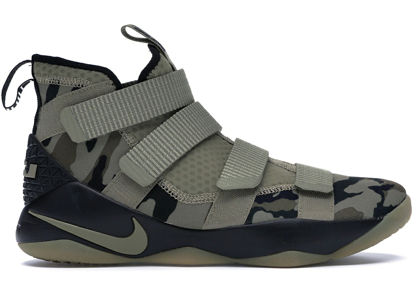ナイキ レブロン 望遠レンズ ソルジャー 家鴨柄 オリーブ 混雑時 スニーカー メンズ NIKE LEBRON ZOOM SOLDIER 11 CAMO / NEUTRAL OLIVE HAZEL RUSH SEQUOIA