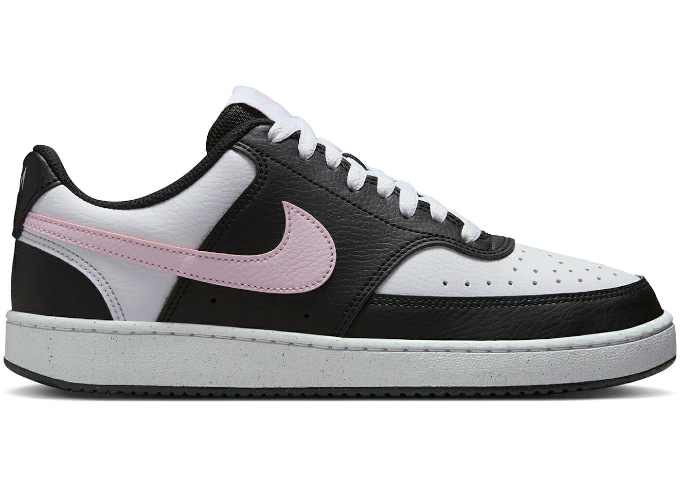 ナイキ 厚地の外套 黒いこと 黒いこと 白いこと 白いこと サクラ色 WOMEN\u0027S スニーカー レディース NIKE COURT VISION LOW NEXT NATURE BLACK WHITE PINK FOAM (WOMEN\u0027S) / BLACK WHITE PINK FOAM