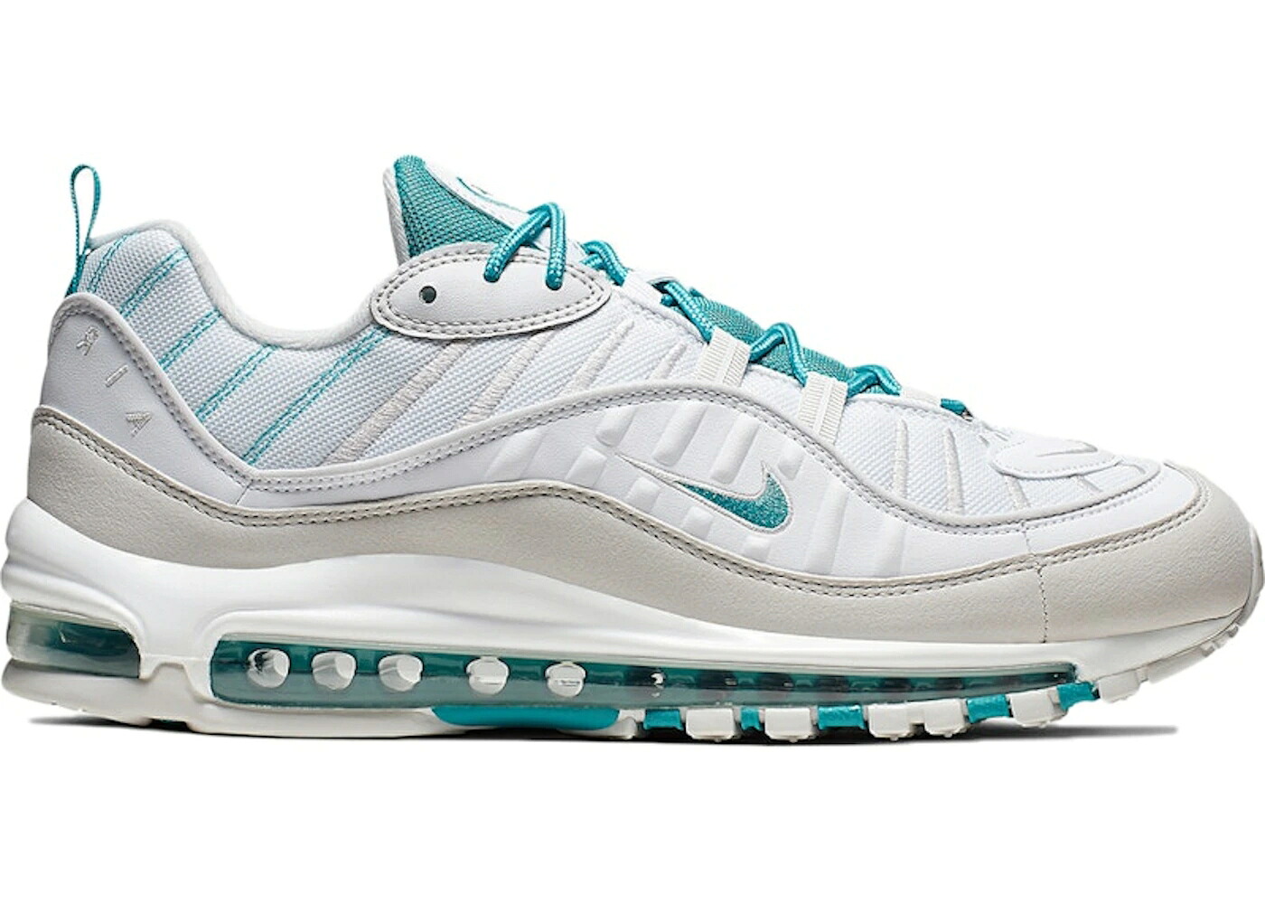 ナイキ マックス 白色 ホワイト 灰色 グレー エアマックス スニーカー メンズ NIKE AIR MAX 98 WHITE TEAL NEBULA / WHITE TEAL NEBULA VAST GREY