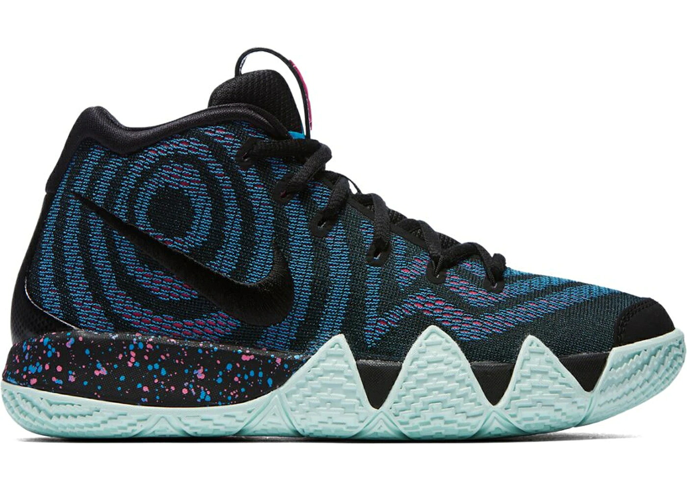 ナイキ カイリー 黒いこと 黒いこと レーザ お坊っちゃん キッズ NIKE KYRIE 4 DECADES PACK 80S (GS) / BLACK BLACK LASER FUCHSIA もの言う花 マタニティ スニーカー