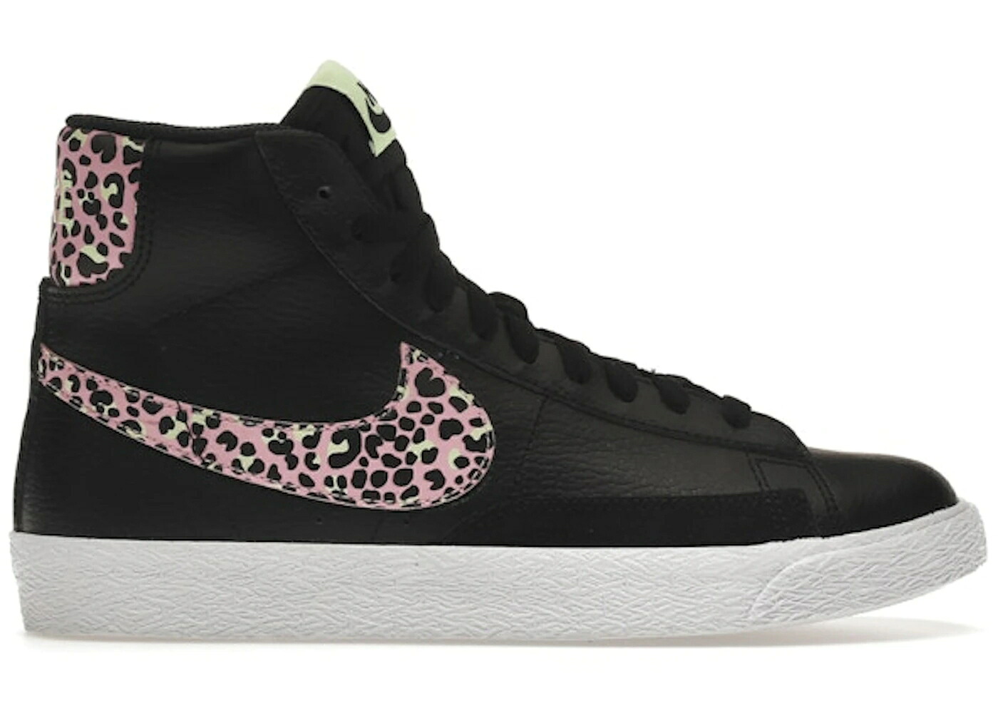 ナイキ ブレイザー ミッド 黒いこと 黒いこと さくら色 白いこと 白いこと お坊っちゃん キッズ NIKE BLAZER MID BLACK PINK CHEETAH (GS) / BLACK BARELY VOLT WHITE PINK もの言う花 マタニティ スニーカー