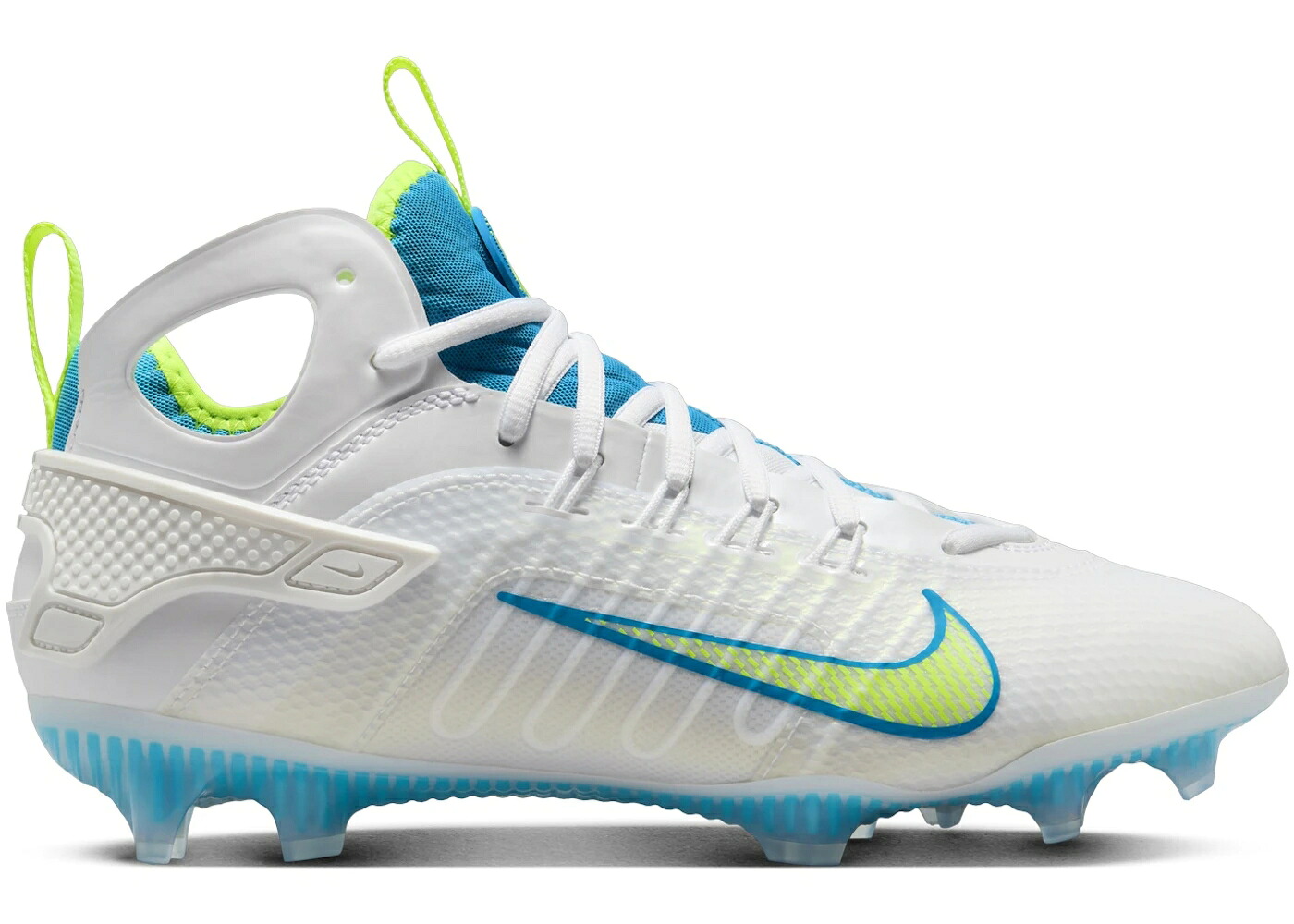 ナイキ ハラチ エリート ミッド 白いこと 白いこと 青み 青色 スニーカー メンズ NIKE HUARACHE 9 ELITE MID LAX SE WHITE VIVID BLUE VOLT / WHITE VIVID BLUE VOLT