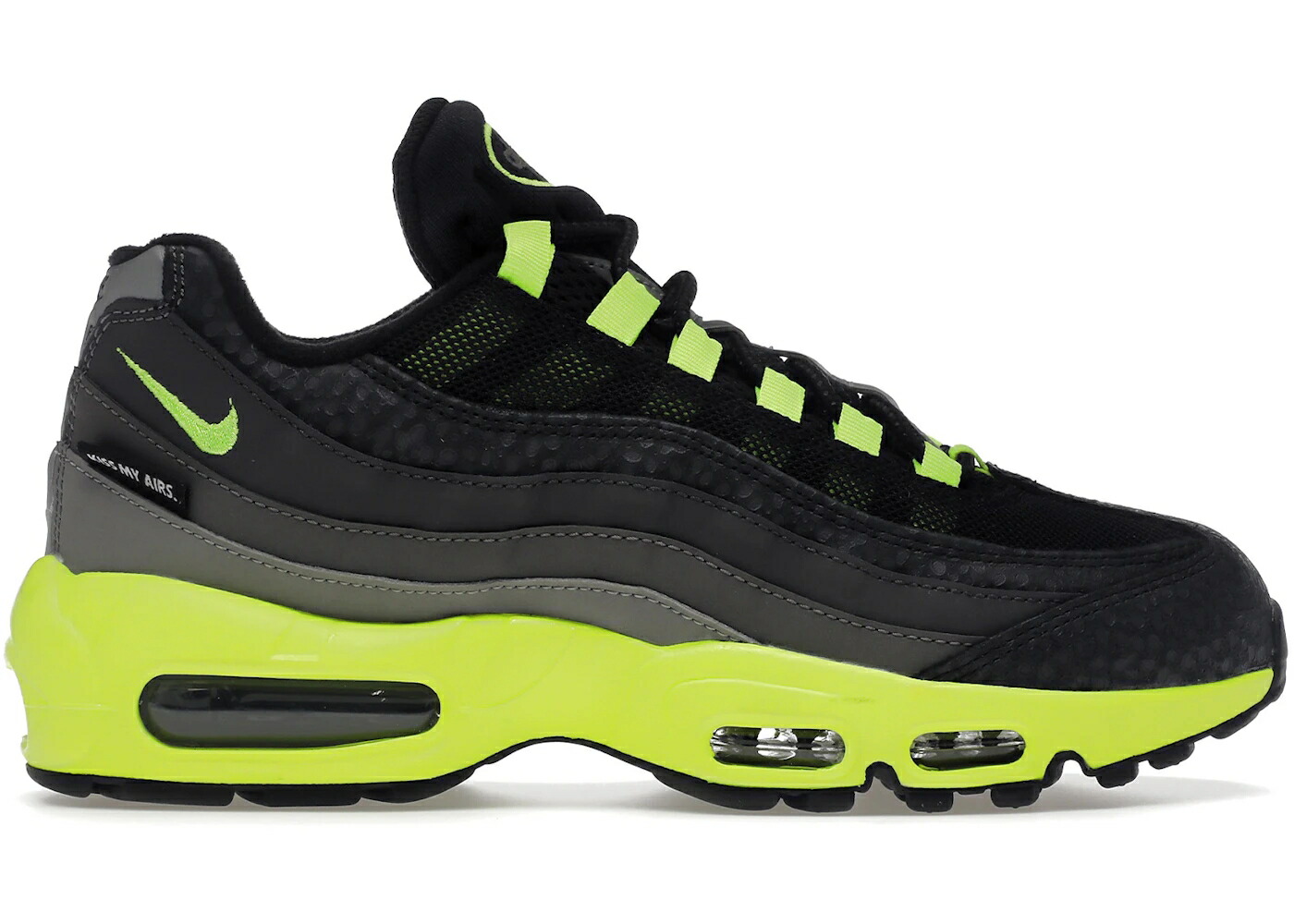 ナイキ マックス 黒色 ブラック 緑 グリーン 灰色 グレー エアマックス スニーカー メンズ NIKE AIR MAX 95 KISS MY AIRS / BLACK GREEN GREY
