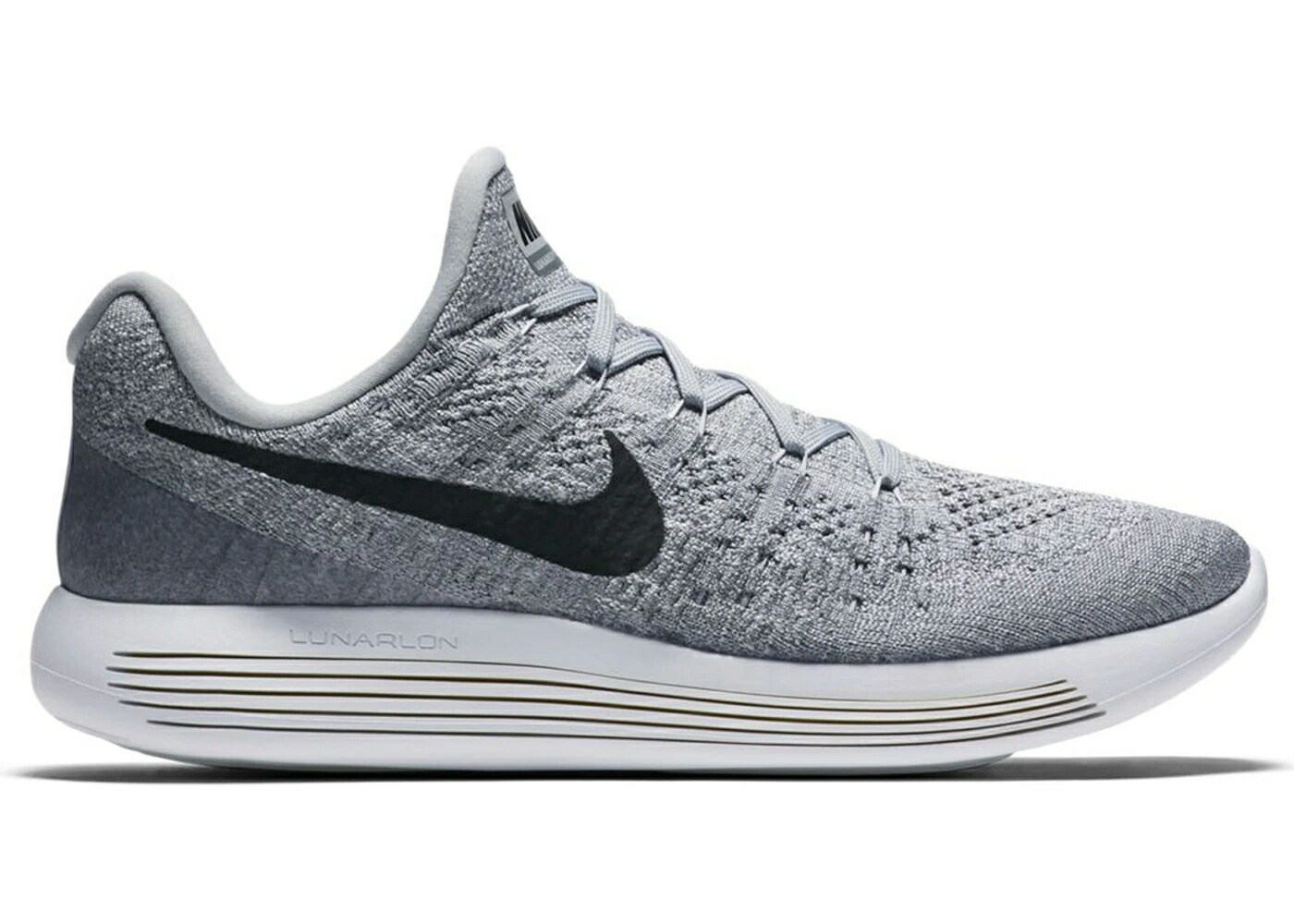 ナイキ フライニット 灰色 グレー 黒色 ブラック クール スニーカー メンズ NIKE LUNAREPIC LOW FLYKNIT 2 WOLF GREY / WOLF GREY BLACK COOL GREY