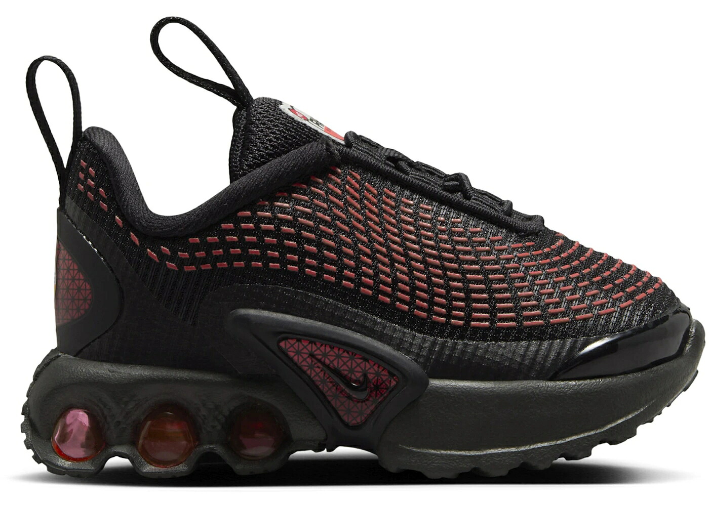 ナイキ マックス 黒いこと 黒いこと クリムゾン エア湖マックス お坊っちゃん キッズ NIKE AIR MAX DN BLACK BRIGHT CRIMSON (TD) / BLACK BLACK BRIGHT CRIMSON BLACK