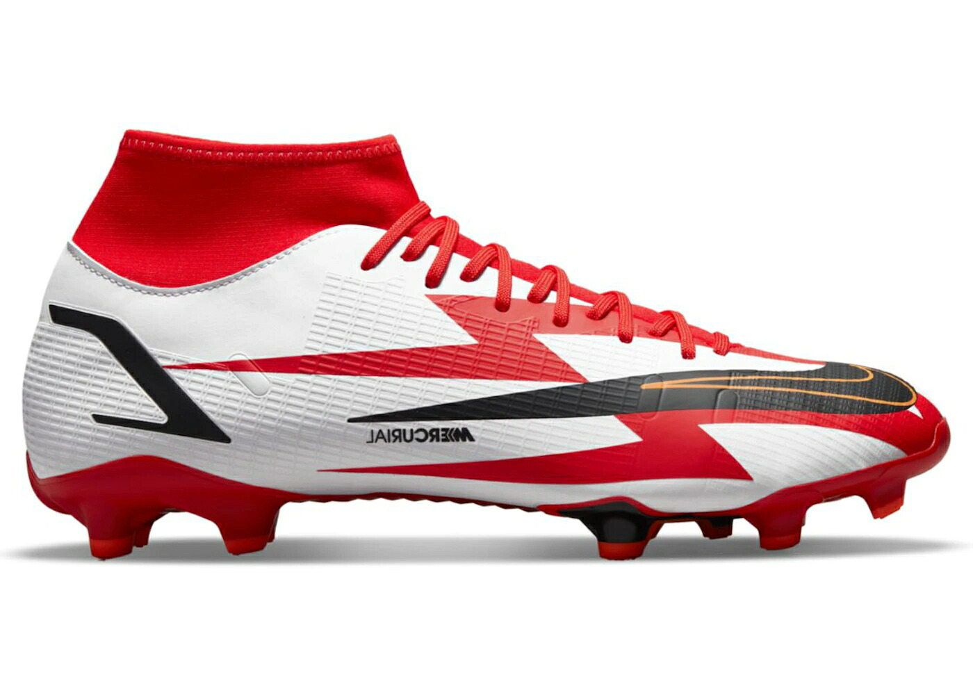 ナイキ 翰林院 赤 赤いこと 白いこと 白いこと 橙 オレンジ色 スニーカー メンズ NIKE MERCURIAL SUPERFLY 8 ACADEMY CR7 MG CHILE RED / CHILE RED WHITE TOTAL ORANGE