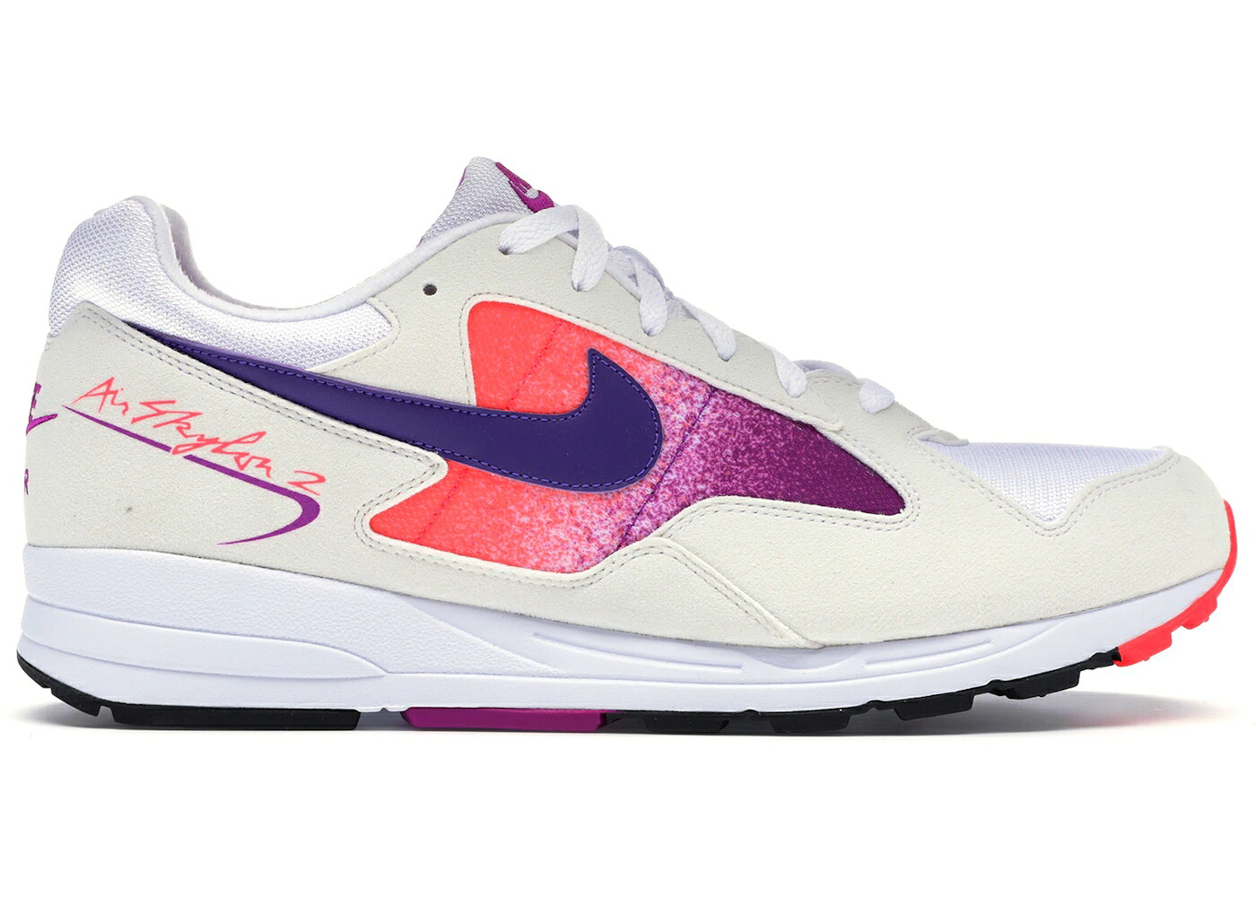 ナイキ 赤 レッド 白色 ホワイト コート 紫 パープル スニーカー メンズ NIKE AIR SKYLON 2 SOLAR RED / WHITE COURT PURPLE SOLAR RED