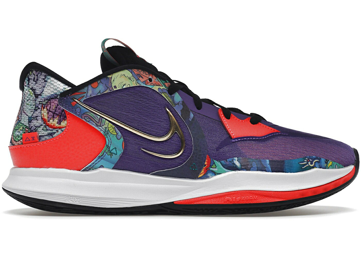 ナイキ カイリー 黒色 ブラック ゴールド アクション スニーカー メンズ NIKE KYRIE 5 JEWELL LOYD MURAL / BLACK METALLIC GOLD ACTION GRAPE