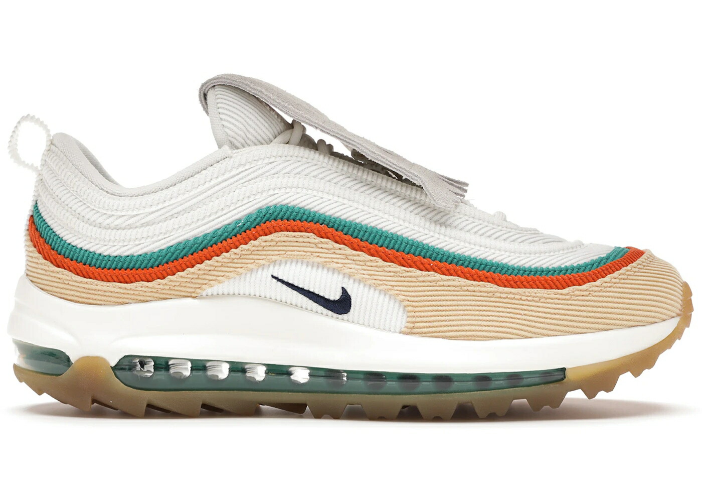 ナイキ マックス ゴルフ ゴールド 橙 オレンジ色 緑 緑であること 大気圏マックス スニーカー メンズ NIKE AIR MAX 97 GOLF NRG CELESTIAL GOLD / CELESTIAL GOLD ORANGE GREEN
