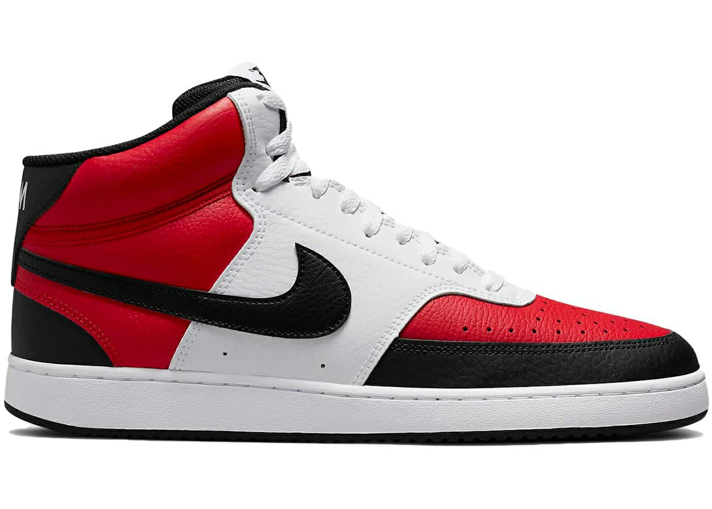 ナイキ 厚地の外套 ミッド 白いこと 白いこと 赤 赤いこと 黒いこと 黒いこと スニーカー メンズ NIKE COURT VISION MID WHITE RED BLACK / UNIVERSITY RED WHITE BLACK