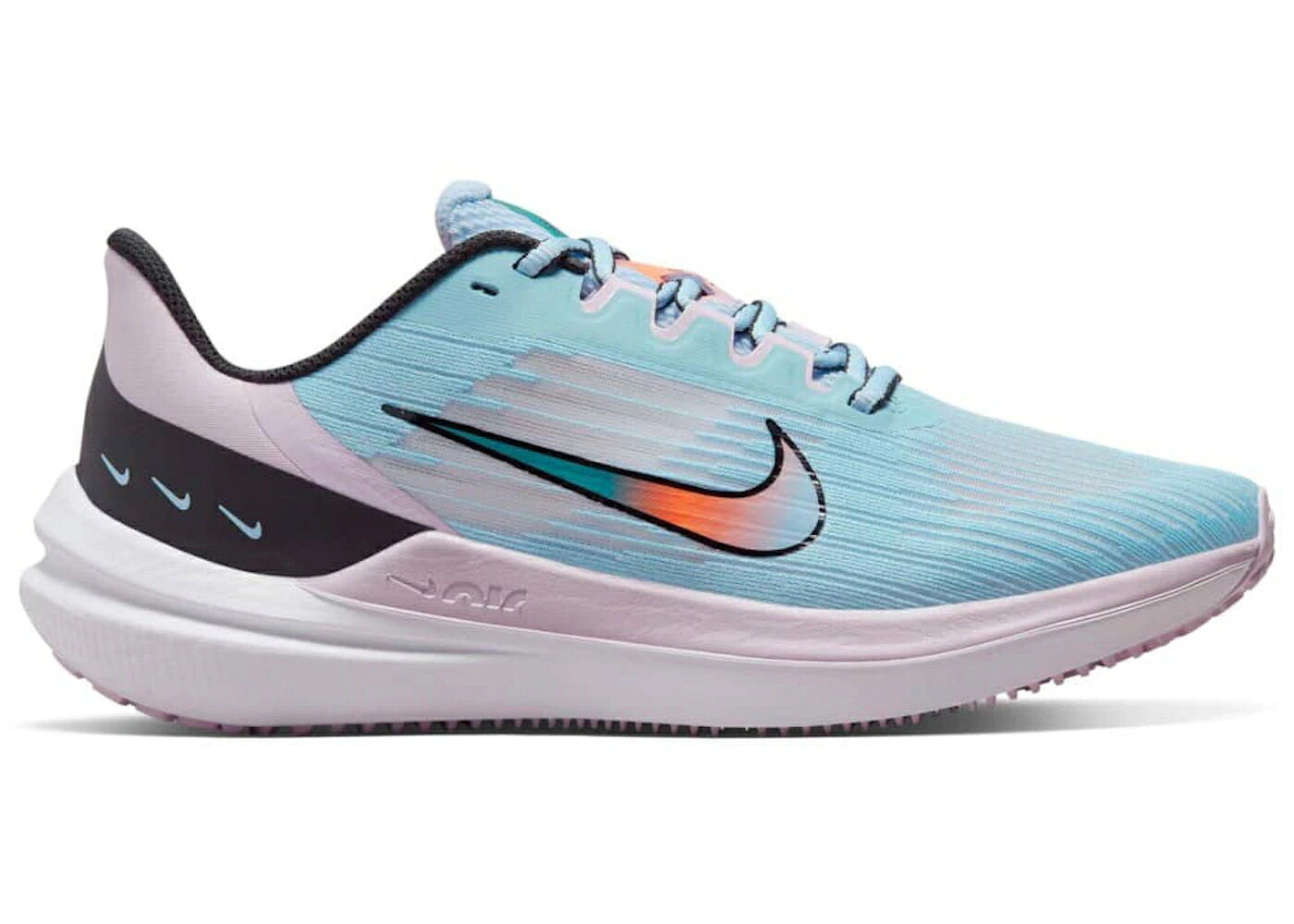 ナイキ 青み 青色 サクラ色 橙 オレンジ色 黒いこと 黒いこと WOMEN\u0027S スニーカー レディース NIKE AIR WINFLO 9 LIGHT MARINE BLUE DOLL PINK (WOMEN\u0027S) / LIGHT MARINE TOTAL ORANGE BLACK