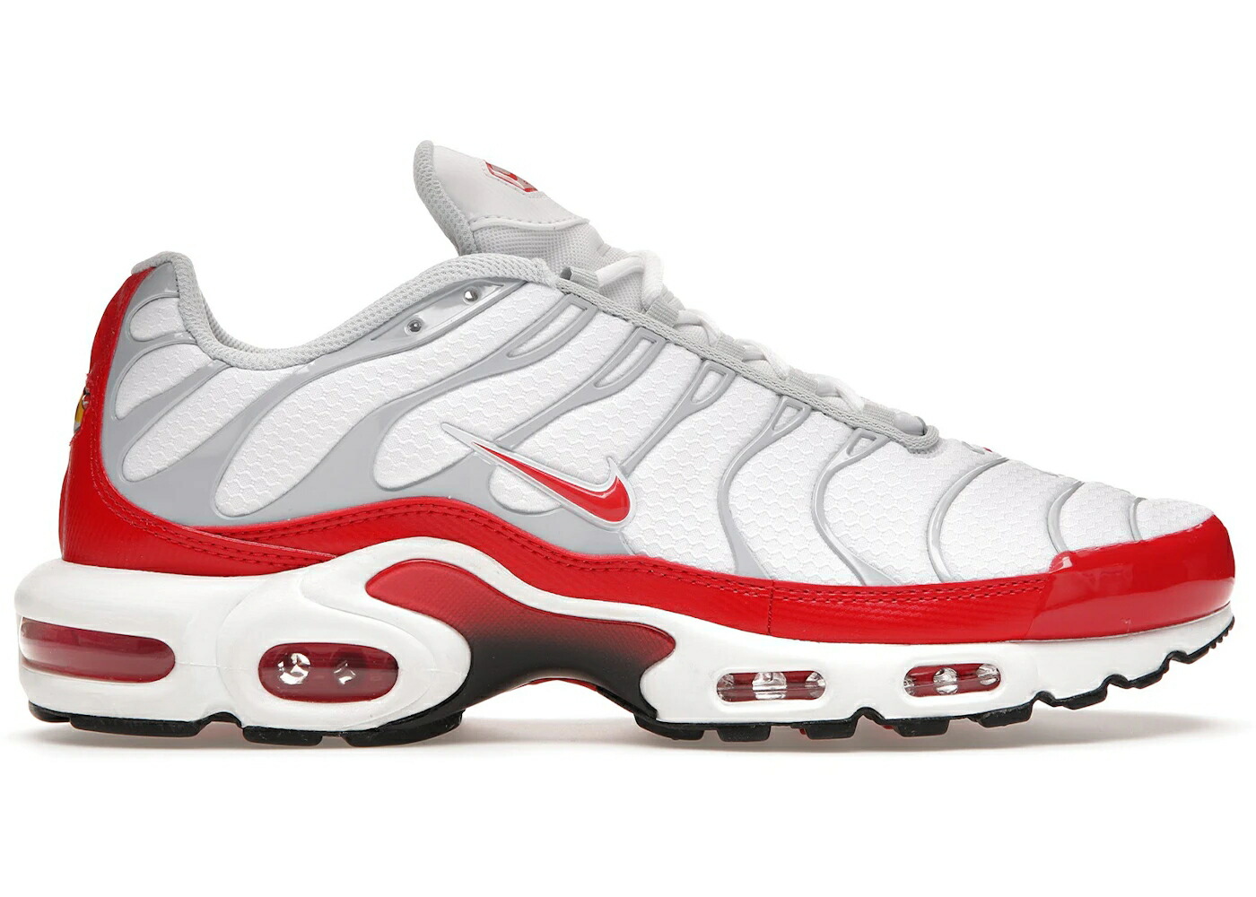 ナイキ マックス 赤 レッド 白色 ホワイト 灰色 グレー エアマックスプラス スニーカー メンズ NIKE AIR MAX PLUS AM1 UNIVERSITY RED / WHITE GREY RED