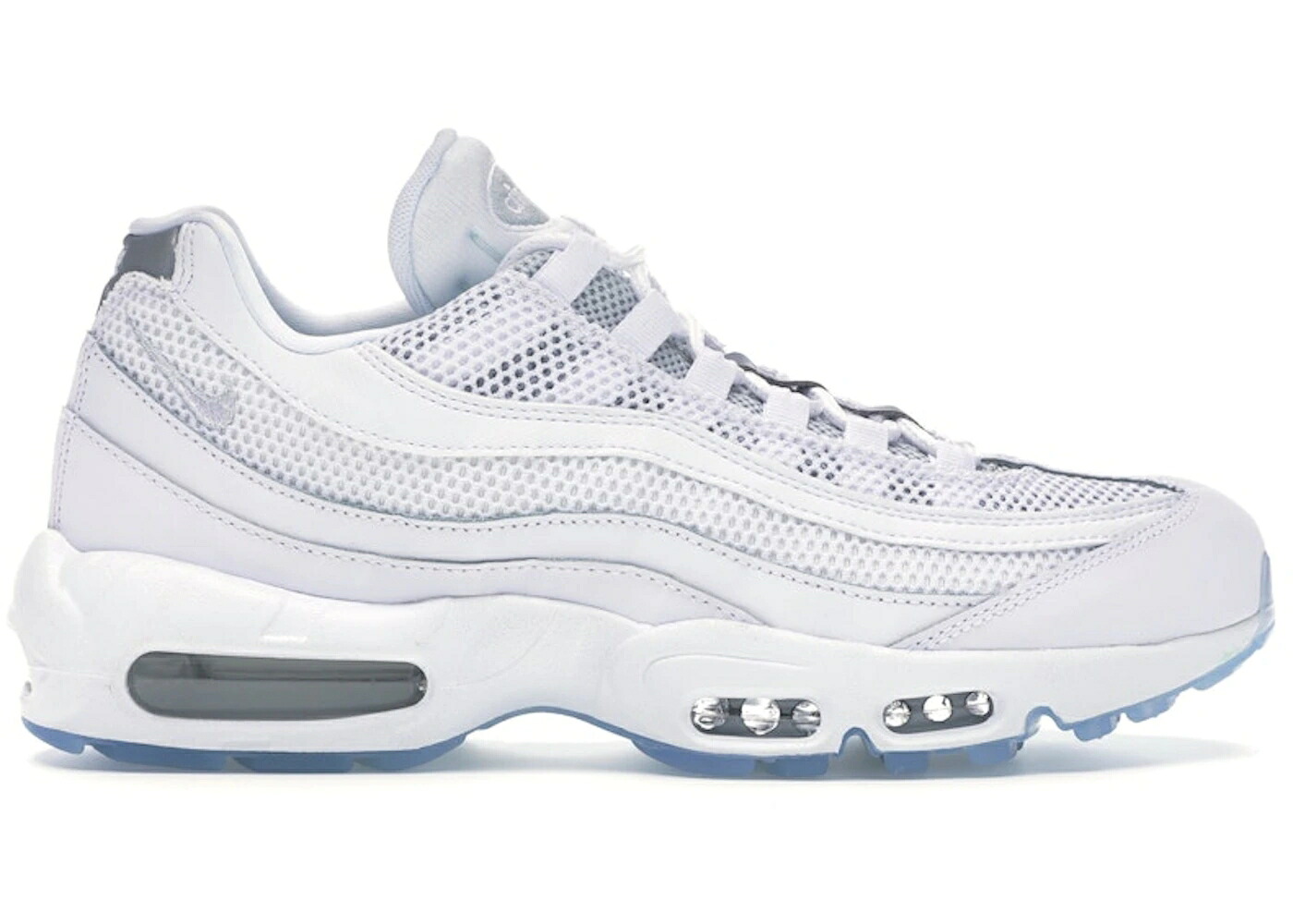 ナイキ マックス 白色 ホワイト 銀色 シルバー ピュア プラチナム エアマックス スニーカー メンズ NIKE AIR MAX 95 WHITE REFLECT SILVER / WHITE PURE PLATINUM REFLECT｜スニケス