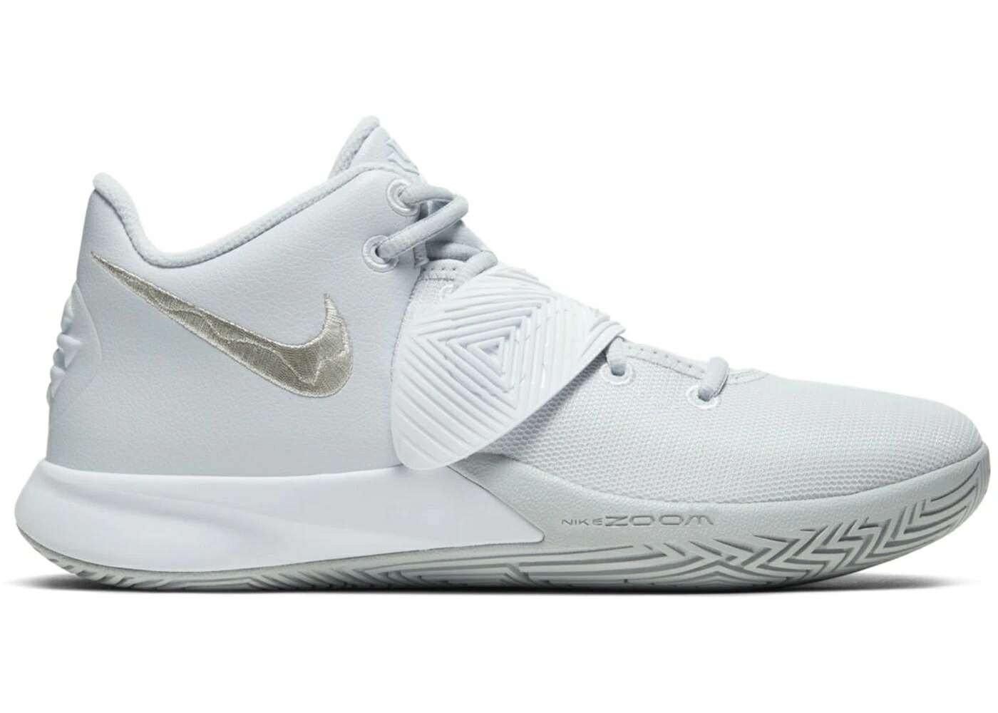 ナイキ カイリー フライトラップ ピュア プラチナム 白色 ホワイト スニーカー メンズ NIKE KYRIE FLYTRAP 3 PURE PLATINUM / PURE PLATINUM WHITE METALLIC
