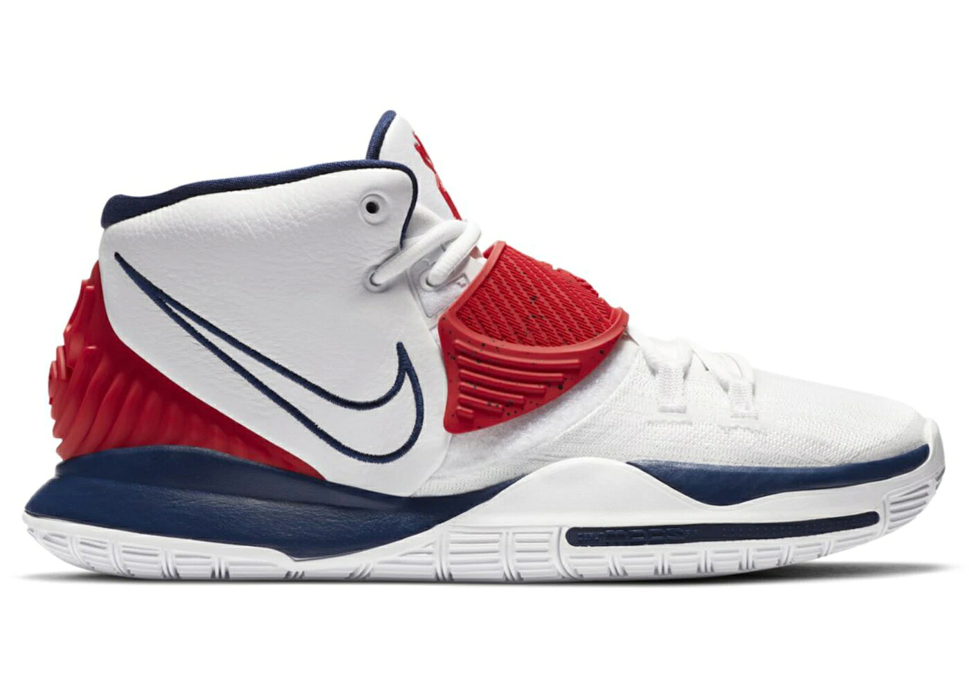 ナイキ カイリー 白いこと 白いこと 赤 赤いこと スニーカー メンズ NIKE KYRIE 6 EP USA / WHITE WHITE UNIVERSITY RED