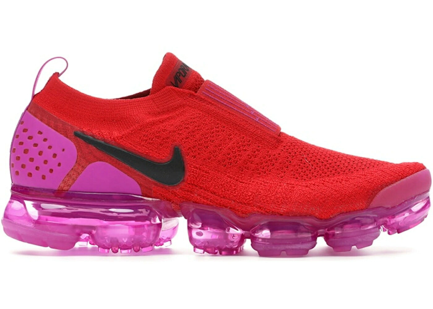 ナイキ 赤 レッド ブラスト 黒色 ブラック エアヴェイパーマックス WOMEN'S スニーカー レディース NIKE AIR VAPORMAX MOC 2 UNIVERSITY RED FUCHSIA BLAST (WOMEN'S) / UNIVERSITY RED BLACK FUCHSIA
