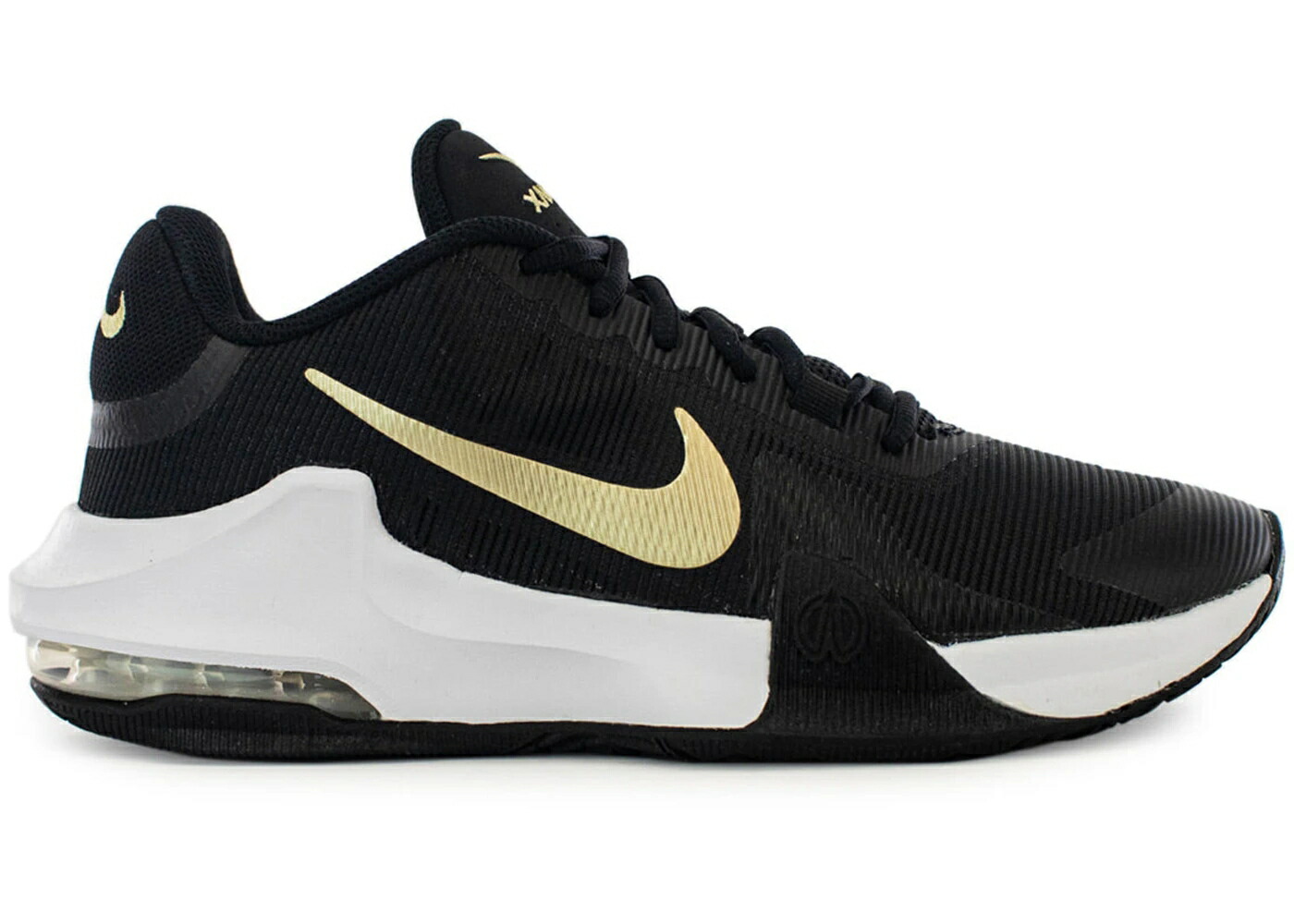 ナイキ マックス インパクト 黒色 ブラック ゴールド 白色 ホワイト エアマックス スニーカー メンズ NIKE AIR MAX IMPACT 4 BLACK METALLIC GOLD STAR / BLACK ANTHRACITE WHITE METALLIC