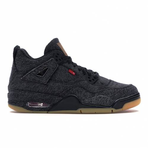 ナイキ 靴 ジョーダン Jordan 黒 ブラック Levis ジュニア キッズ キッズ Jordan Black 4 Retro Gs Blank Tag Blackblack ベビー マタニティ スニケスファッションブランド カジュアル ファッション スニーカー