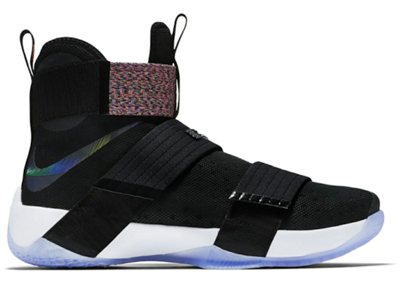 ナイキ レブロン ズーム ソルジャー 黒色 ブラック 橙 オレンジ 紫 パープル スニーカー メンズ NIKE LEBRON ZOOM SOLDIER 10 UNLIMITED / BLACK TOTAL ORANGE COSMIC PURPLE｜スニケス