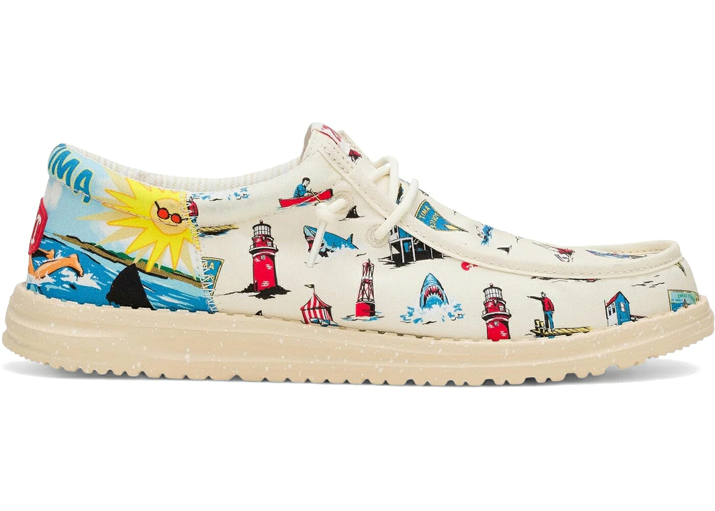 ヘイデュード 皮膚軟化剤 スニーカー メンズ HEY DUDE HEY DUDE WALLY FUNK JAWS CREAM MULTI / CREAM MULTI