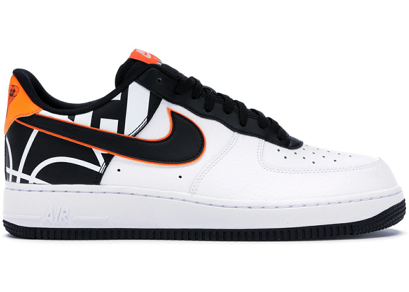 ナイキ 白いこと 白いこと 黒いこと 黒いこと 橙 オレンジ色 空軍 スニーカー メンズ NIKE AIR FORCE 1 LOW WHITE BLACK ORANGE / WHITE BLACK