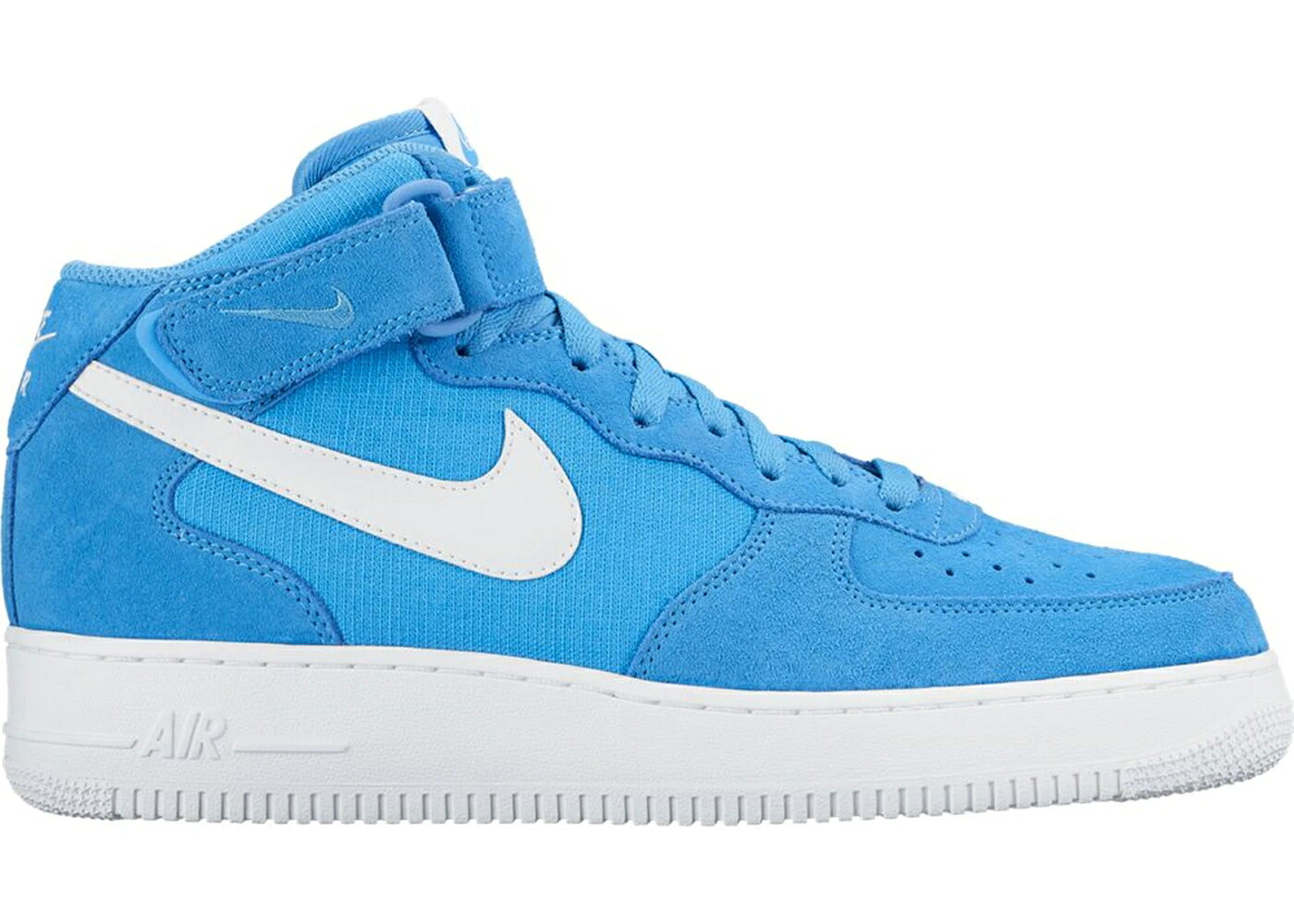 ナイキ ミッド 青色 ブルー 白色 ホワイト エアフォース スニーカー メンズ NIKE AIR FORCE 1 MID UNIVERSITY BLUE (2016) / UNIVERSITY BLUE WHITE WHITE｜スニケス