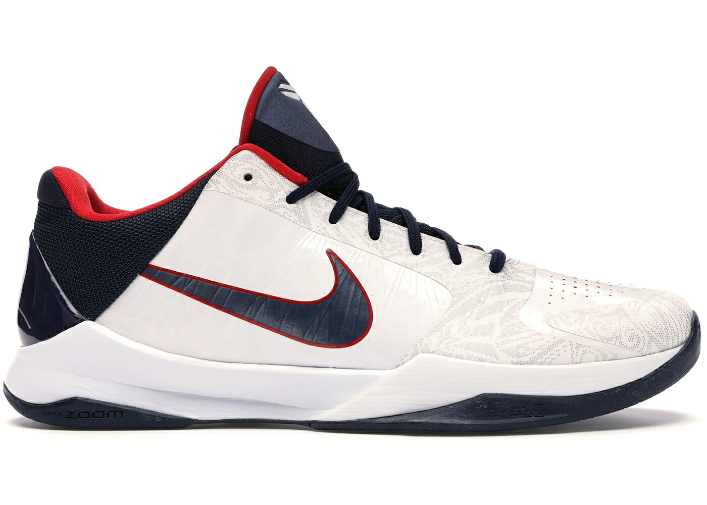 ナイキ コービー ユナイテッド ライズ 白色 ホワイト 赤 レッド スニーカー メンズ NIKE KOBE 5 UNITED WE RISE / WHITE OBSIDIAN SPORT RED｜スニケス