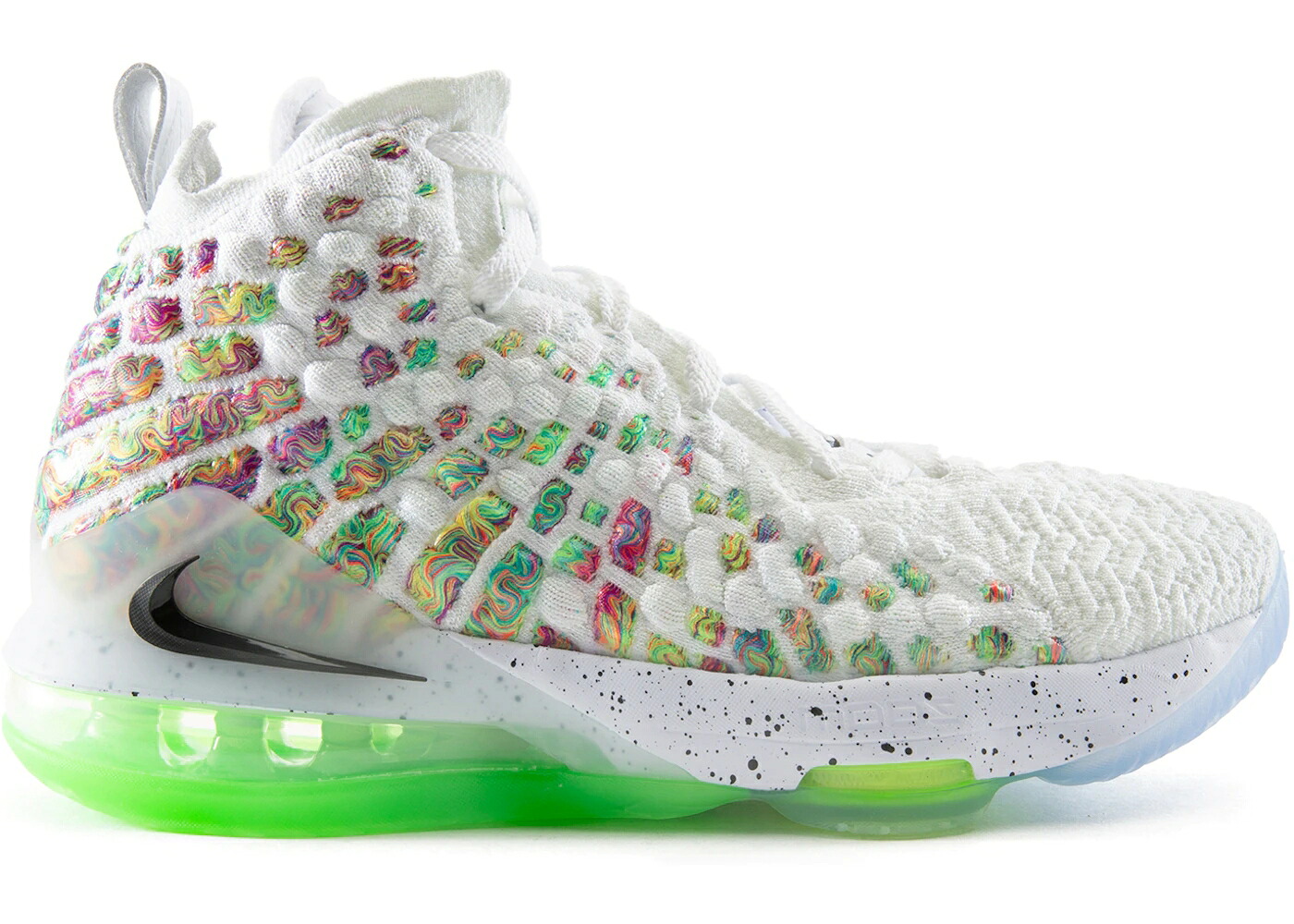 ナイキ レブロン コマンド 白色 ホワイト 黒色 ブラック ジュニア キッズ NIKE LEBRON 17 AIR COMMAND FORCE (GS) / WHITE BLACK MULTI COLOR ベビー マタニティ スニーカー