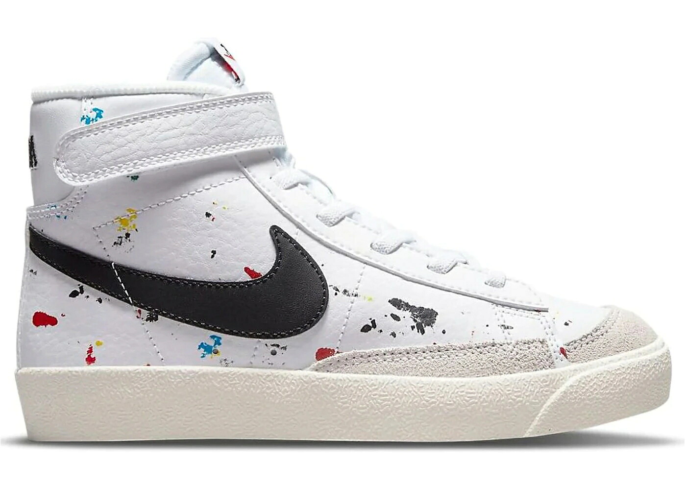 ナイキ ブレイザー ミッド 白いこと 白いこと 黒いこと 黒いこと \u002777 お坊っちゃん キッズ NIKE BLAZER MID PAINT SPLATTER (なおなお書き) / WHITE WHITE SAIL BLACK もの言う花 マタニティ スニーカー