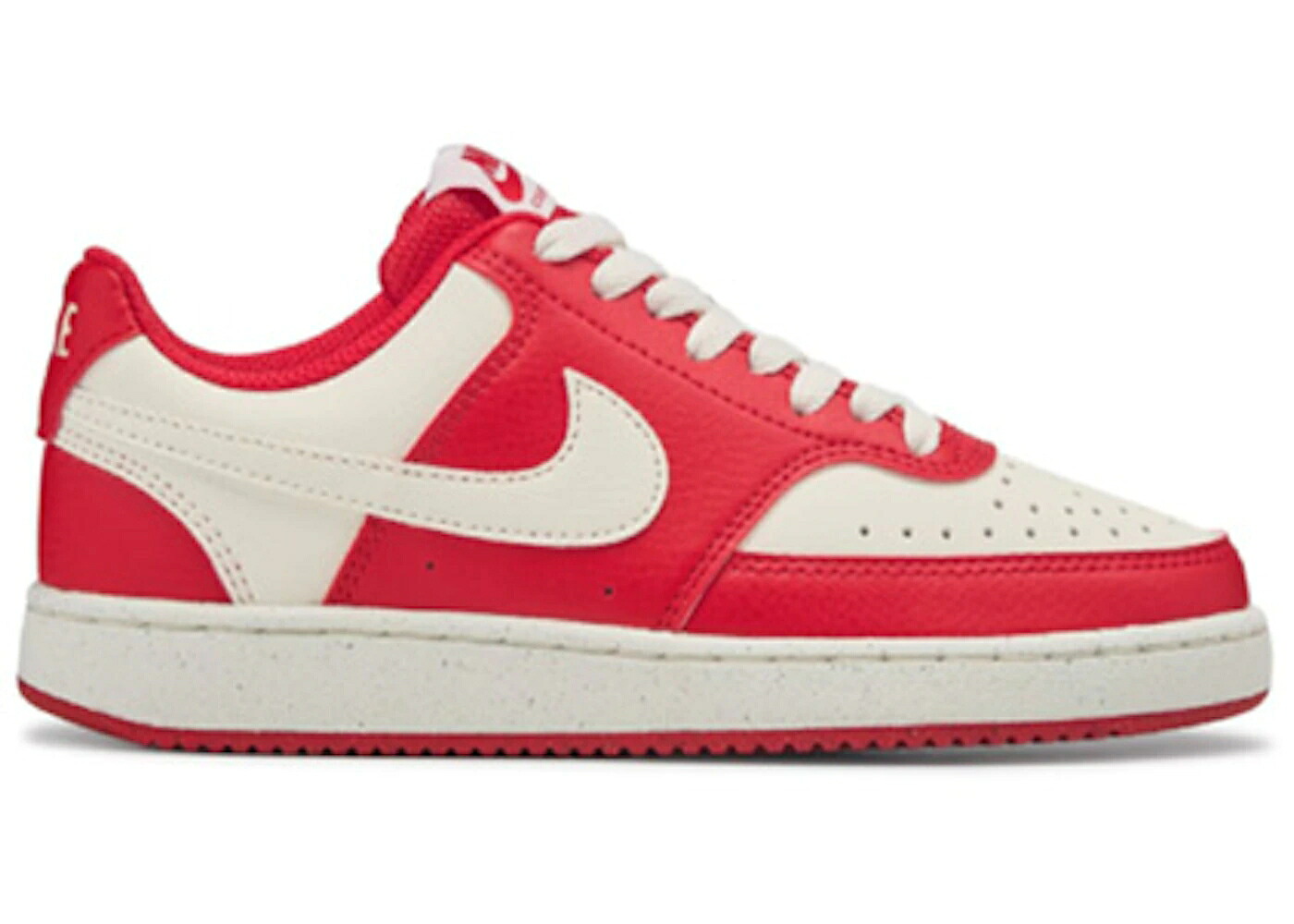 ナイキ 厚地の外套 赤 赤いこと スニーカー レディース NIKE COURT VISION LOW UNIVERSITY RED SAIL / UNIVERSITY RED SAIL