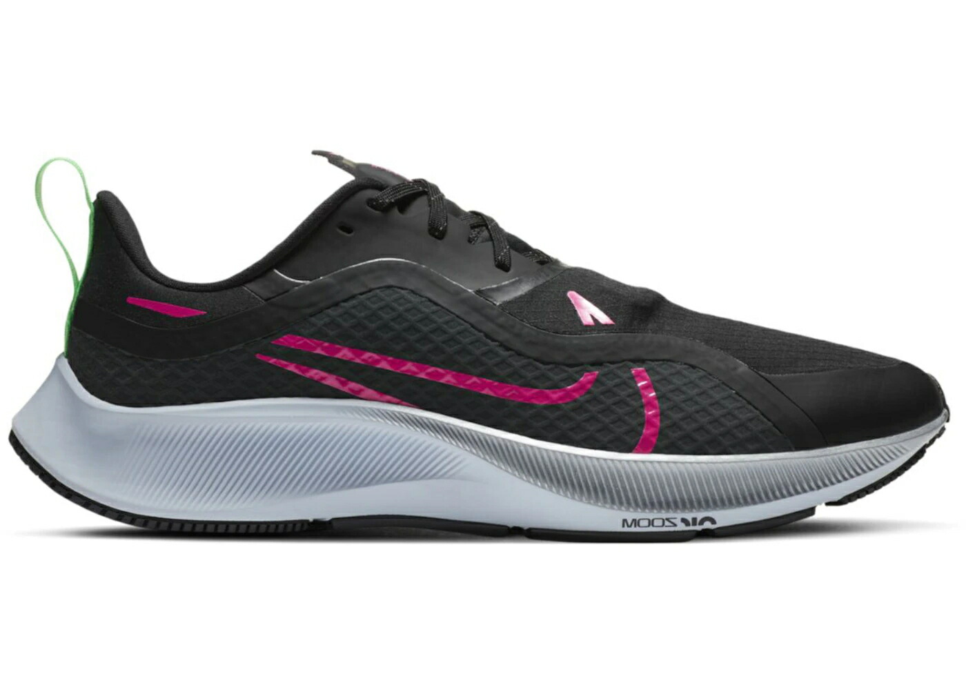 ナイキ ズーム ペガサス 黒色 ブラック ピンク ブラスト 灰色 グレー ズームペガサス スニーカー メンズ NIKE AIR ZOOM PEGASUS 37 SHIELD BLACK PINK BLAST / BLACK IRON GREY OBSIDIAN MIST
