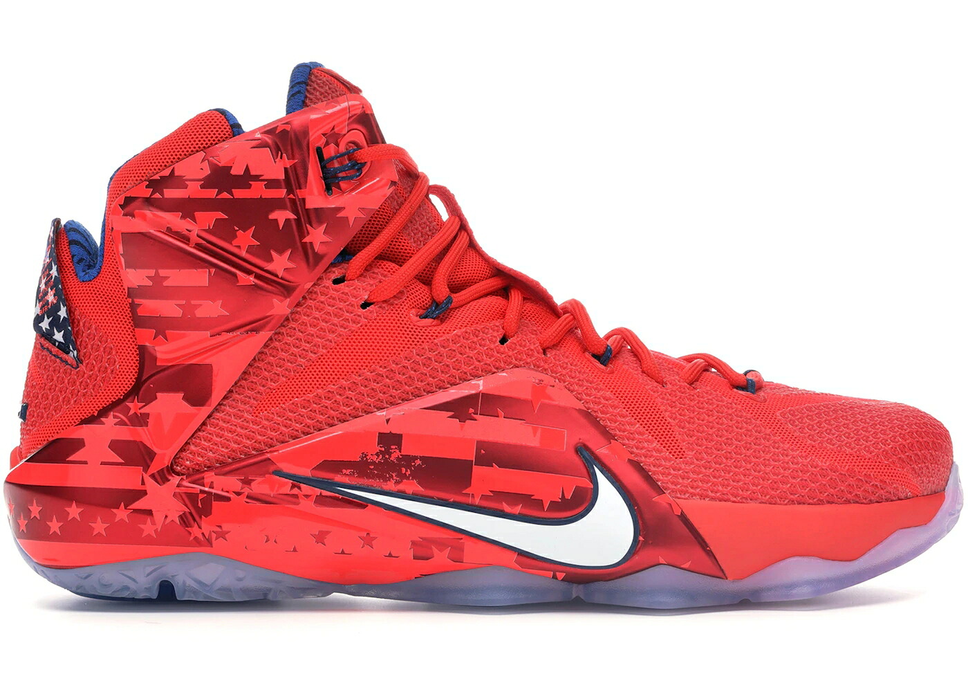 ナイキ レブロン 赤 赤いこと 白いこと 白いこと スニーカー メンズ NIKE LEBRON 12 INDEPENDENCE DAY / UNIVERSITY RED WHITE GYM RED