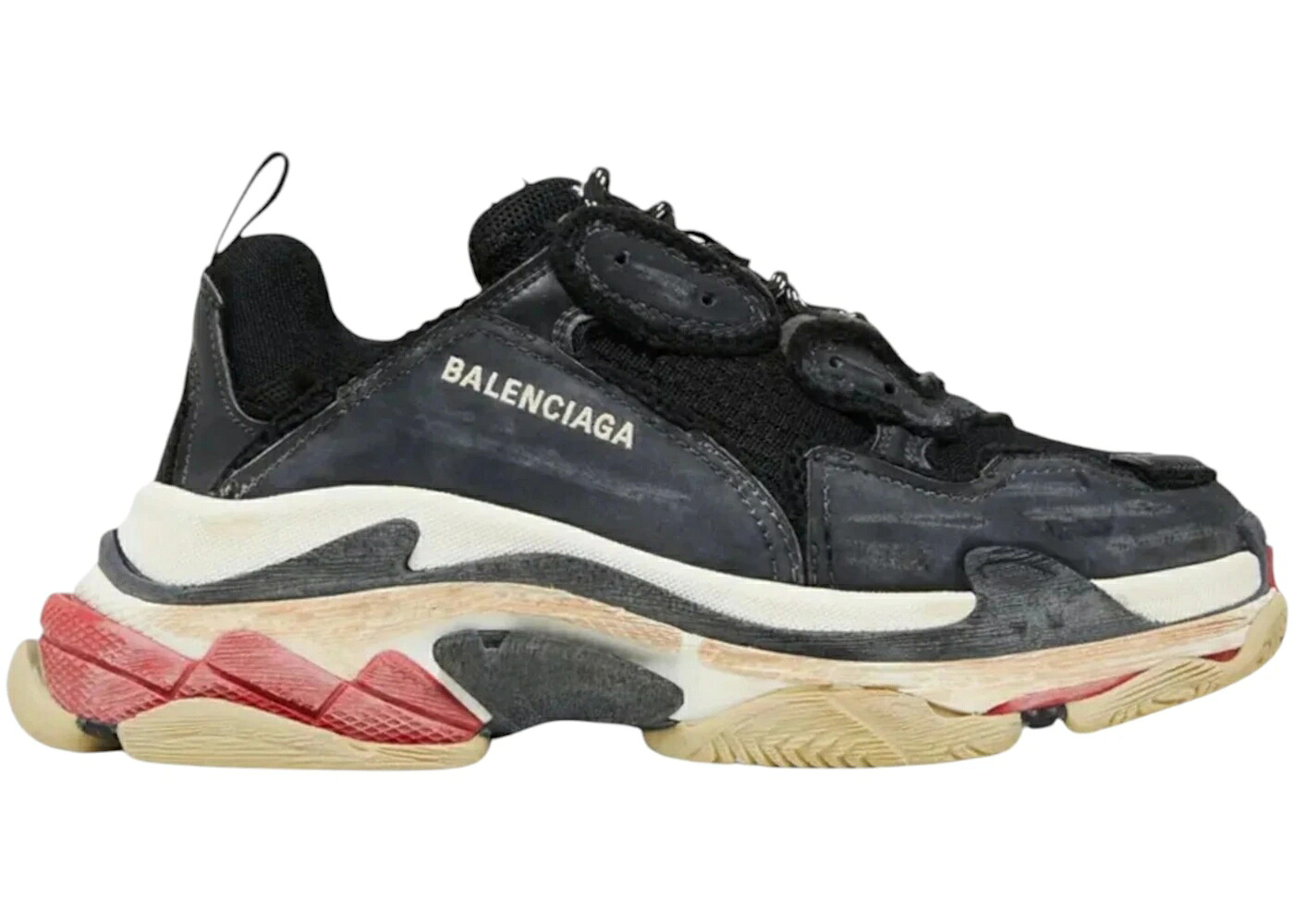 バレンシアガ 靴 スニーカー 黒いこと 黒いこと 赤 赤いこと WOMEN\u0027S レディース BALENCIAGA TRIPLE S SNEAKER DIY (WOMEN\u0027S) BLACK RED / BLACK RED