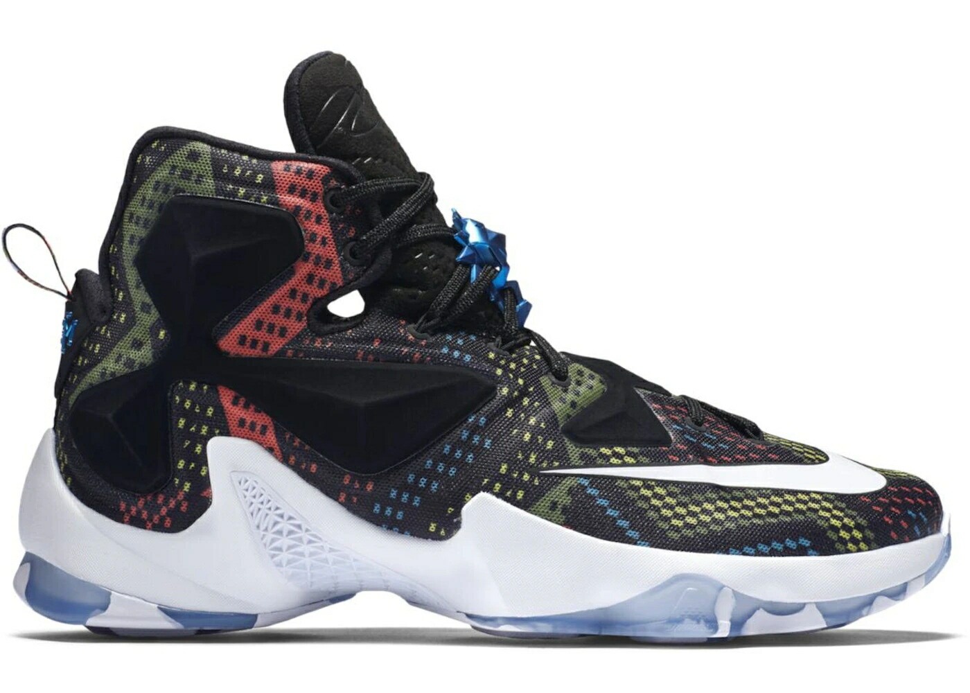 ナイキ レブロン サーティーン 黒色 ブラック 白色 ホワイト スニーカー メンズ NIKE LEBRON 13 BHM (2016) / MULTI COLOR BLACK WHITE