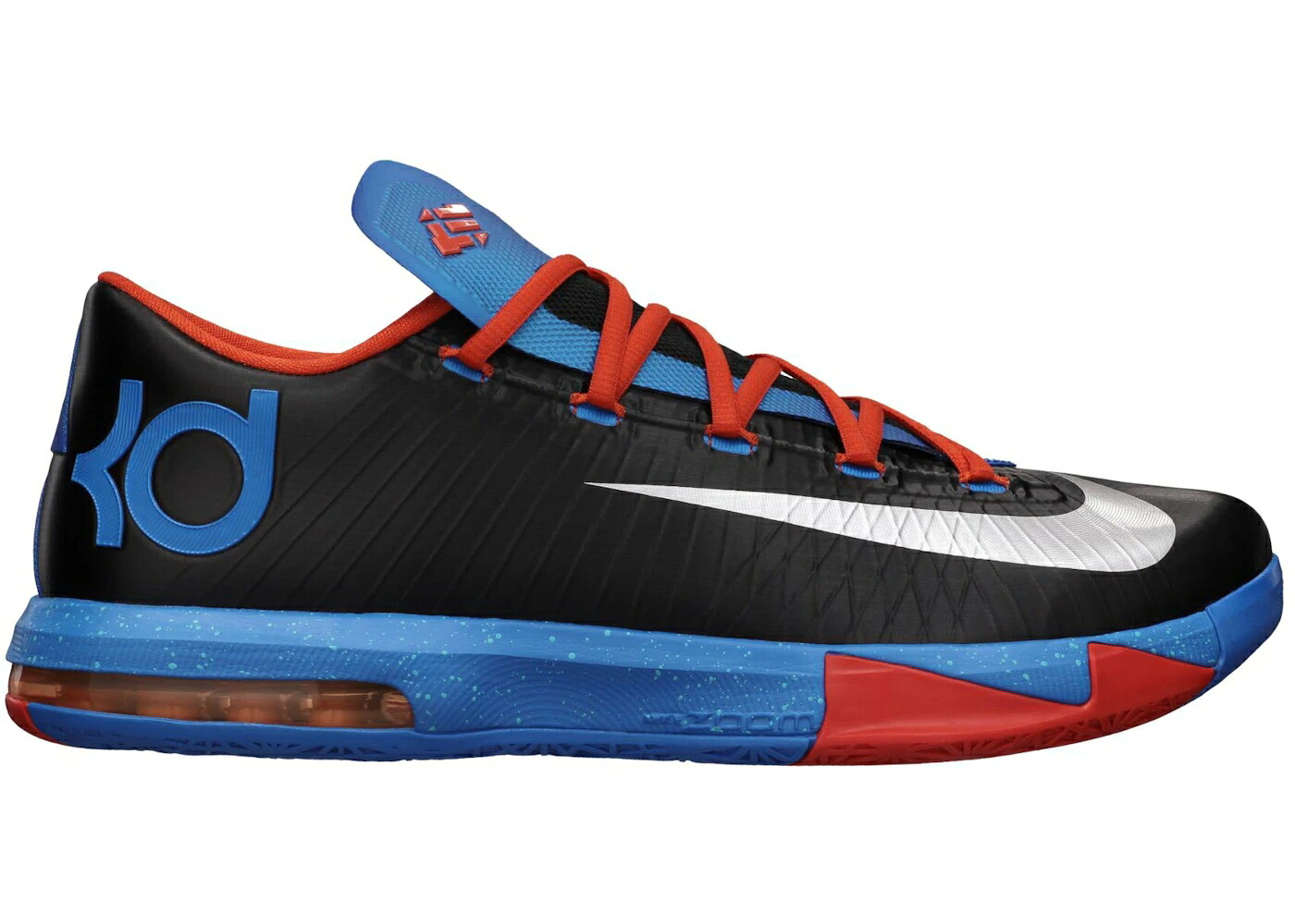 ナイキ 黒色 ブラック 銀色 シルバー チーム スニーカー メンズ NIKE KD 6 AWAY / BLACK METALLIC SILVER TEAM