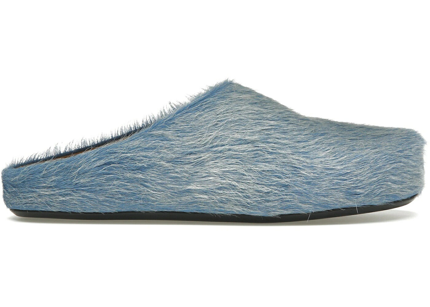 マルニ 藍色 インディゴ 青碧 青碧 スニーカー メンズ MARNI LONG HAIR CALFSKIN FUSSBETT SABOT MULE INDIGO / BLUE LILAC
