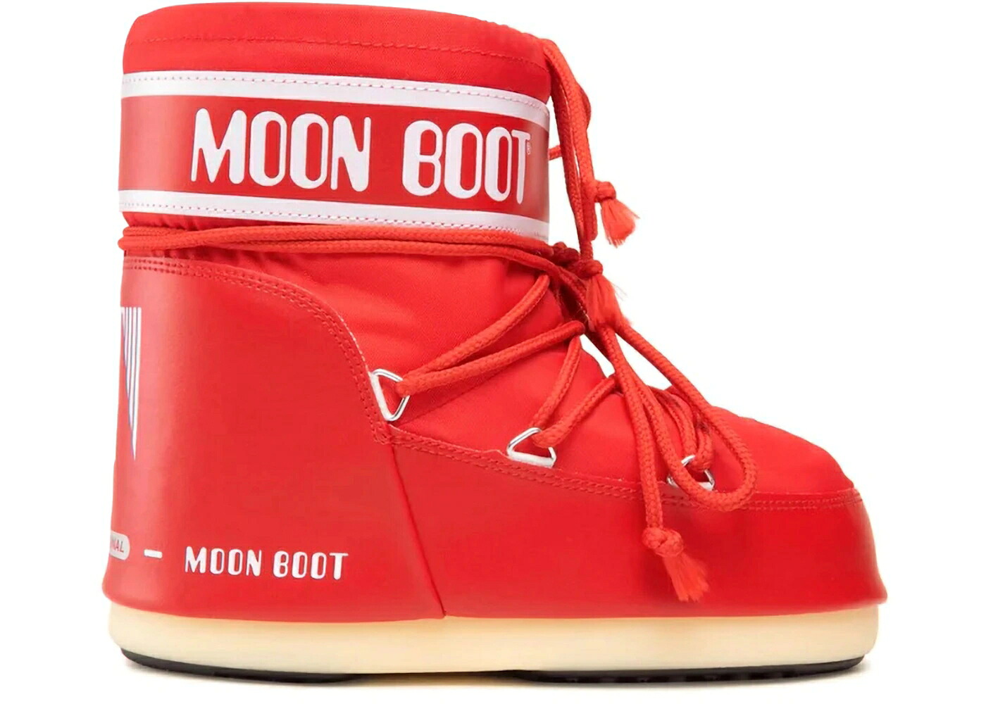 お月さまブーツ ブーツ アイコン ナイロン 赤 赤いこと スニーカー ユニ一発やる MOON BOOT MOON BOOT ICON NYLON LOW RED / メンズ