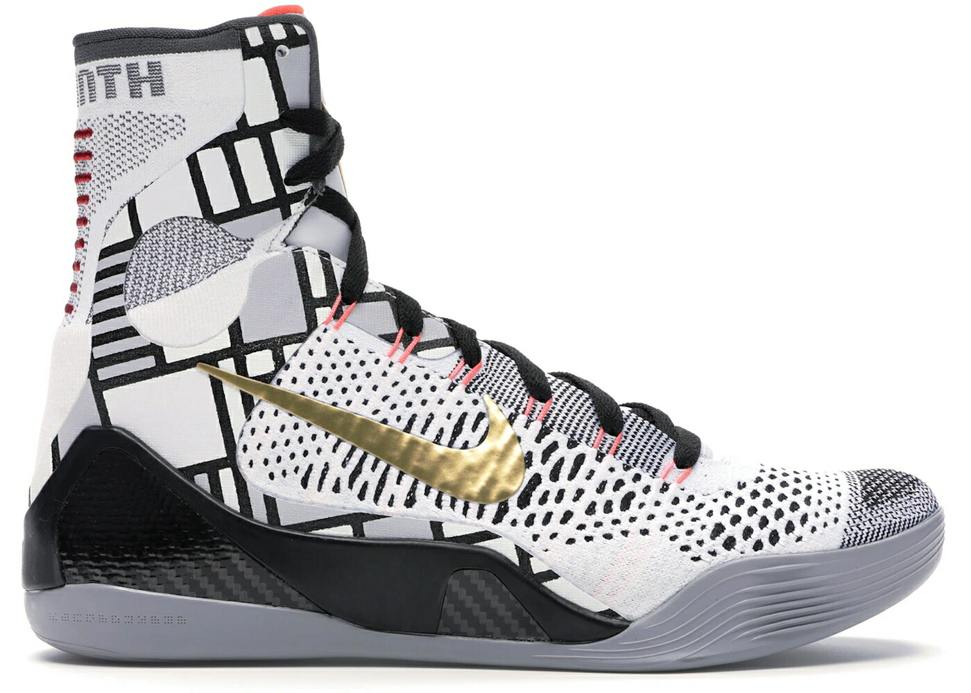 ナイキ コービー エリート ゴールド 白色 ホワイト 黒色 ブラック スニーカー メンズ NIKE KOBE 9 ELITE GOLD FUNDAMENTALS / WHITE METALLIC GOLD BLACK