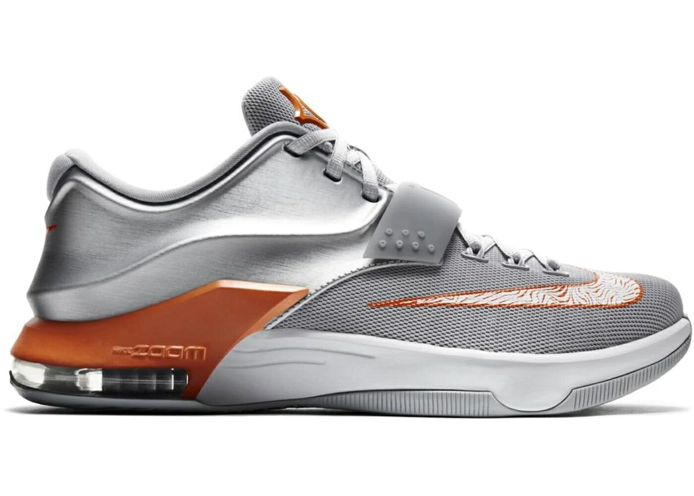 ナイキ テキサス 銀色 シルバー 橙 オレンジ スニーカー メンズ NIKE KD 7 TEXAS / METALLIC SILVER URBAN ORANGE|スニケス
