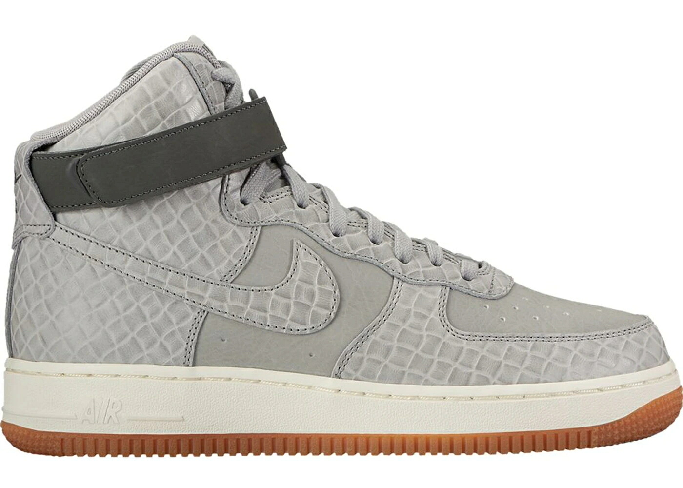 ナイキ 御機嫌 薄墨色 薄墨色 空軍 WOMEN\u0027S スニーカー レディース NIKE AIR FORCE 1 HIGH CROC WOLF GREY GUM (WOMEN\u0027S) / WOLF GREY WOLF GREY