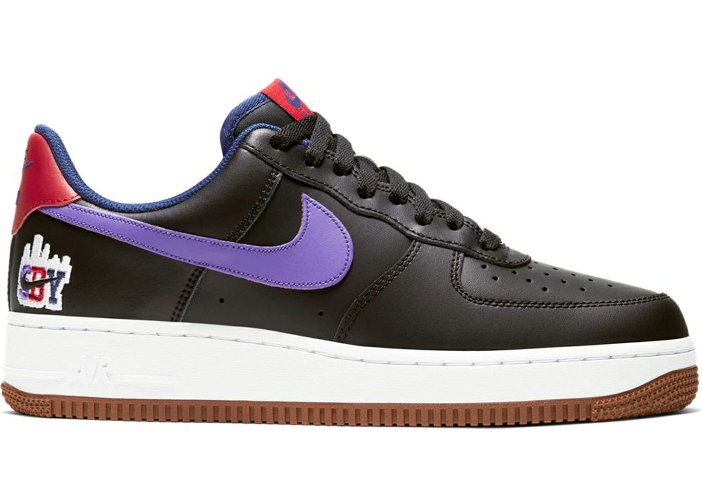 ナイキ 黒いこと 黒いこと 赤 赤いこと 紫 パープル 空軍 スニーカー メンズ NIKE AIR FORCE 1 LOW SHIBUYA BLACK / BLACK RED PURPLE