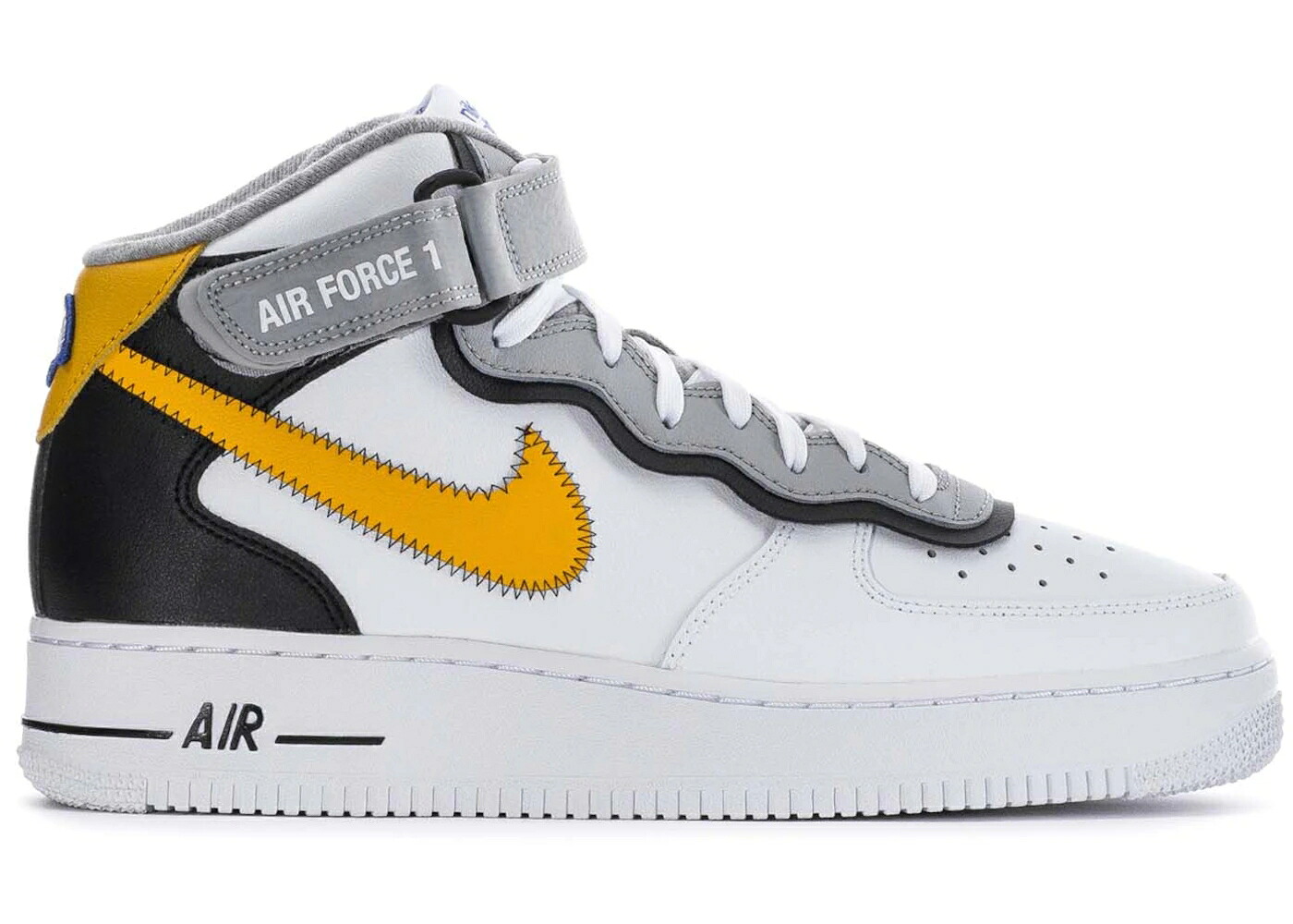 ナイキ ミッド 野球クラブ 白いこと 白いこと 黒いこと 黒いこと 空軍 スニーカー メンズ NIKE AIR FORCE 1 MID ATHLETIC CLUB WHITE DARK SULFUR / WHITE DARK SULFUR BLACK LIGHT