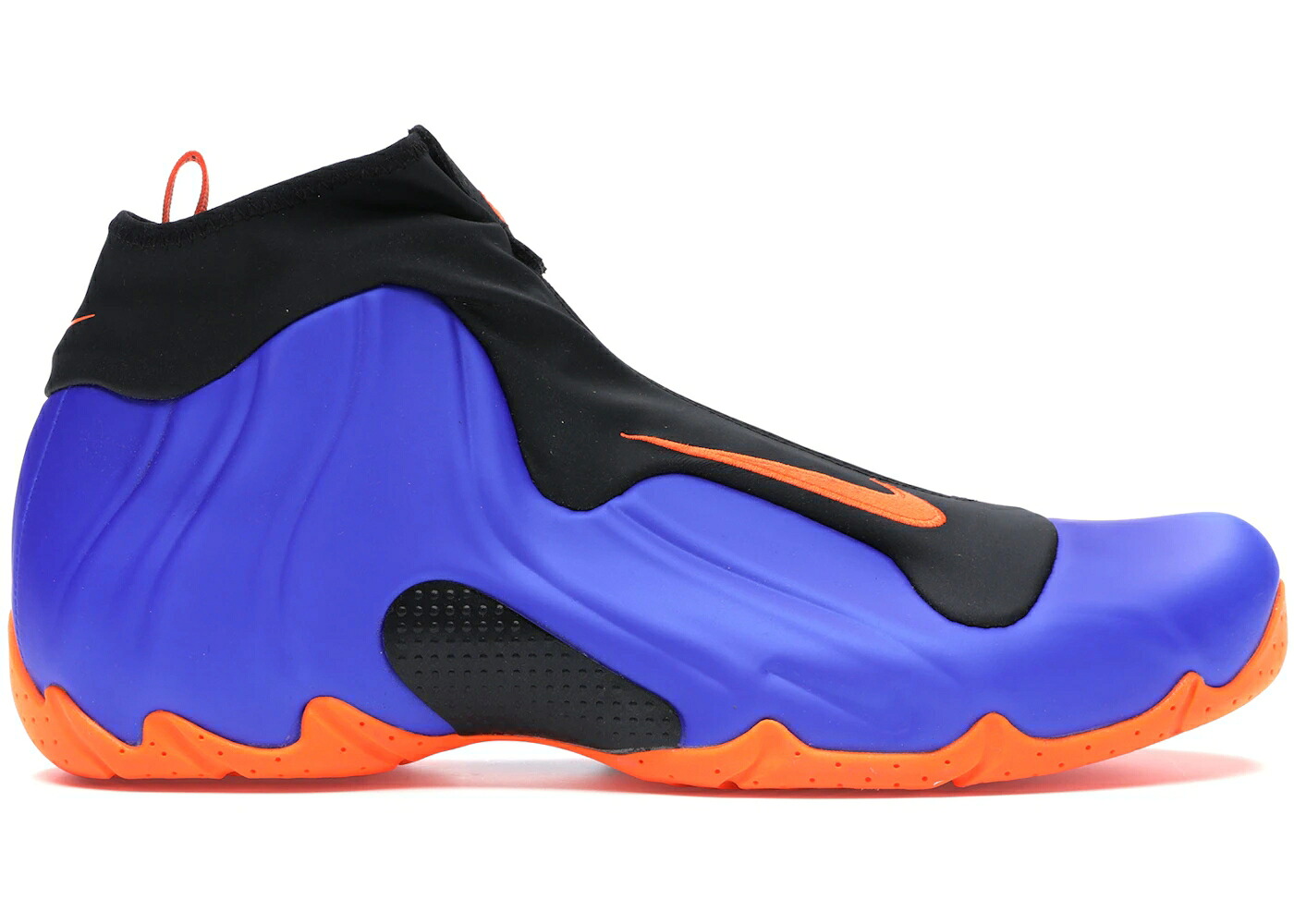 ナイキ ニックス 青み 青色 橙 オレンジ色 黒いこと 黒いこと エアフライトポジット スニーカー メンズ NIKE AIR FLIGHTPOSITE 1 KNICKS AWAY / RACER BLUE TOTAL ORANGE BLACK