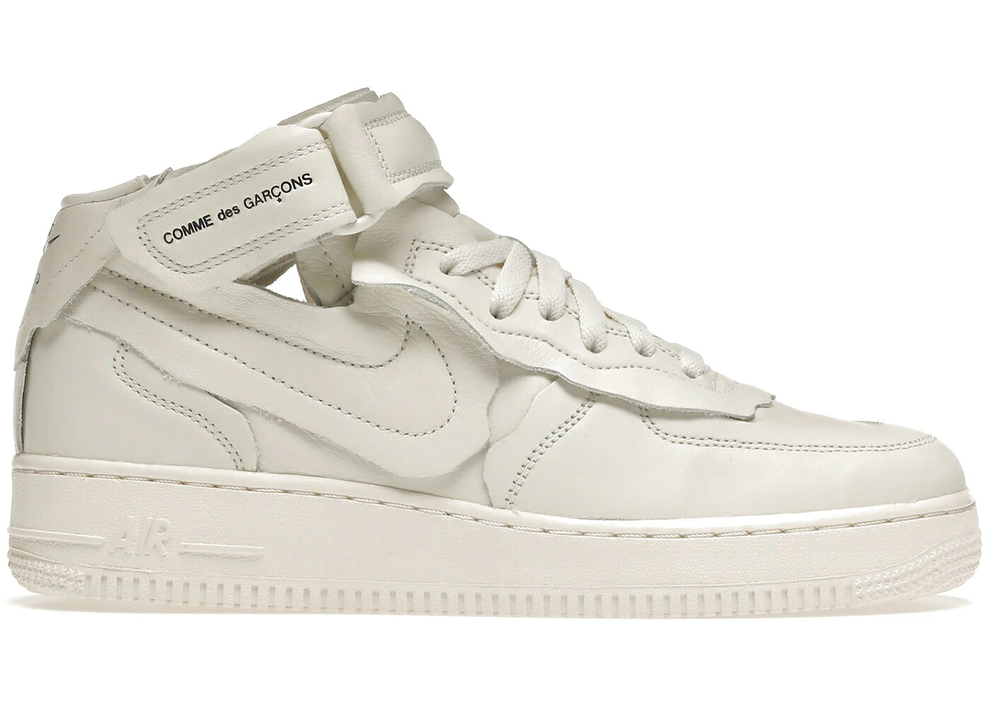 ナイキ ミッド 白いこと 白いこと 空軍 コムデ給仕 スニーカー メンズ NIKE AIR FORCE 1 MID COMME DES GARCONS WHITE / WHITE WHITE BLACKWHITE