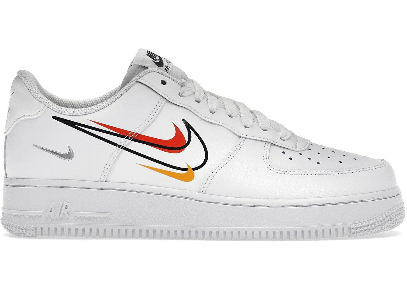 ナイキ 白いこと 白いこと 空軍 スニーカー メンズ NIKE AIR FORCE 1 LOW MULTI-SWOOSH WHITE / WHITE MULTI COLOR WHITE