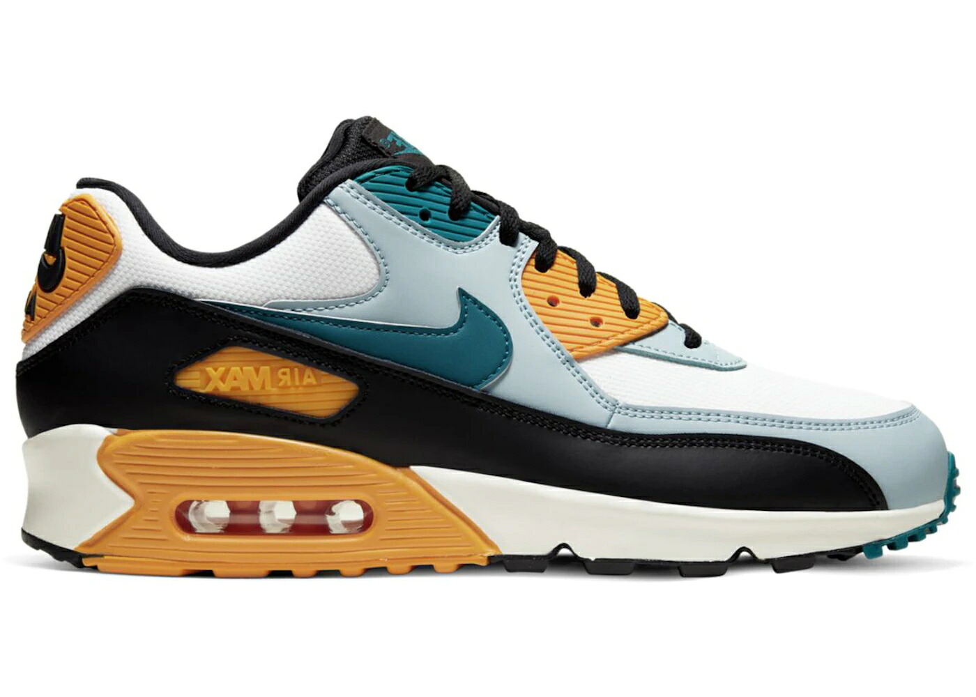 ナイキ マックス 青色 ブルー ゴールド エアマックス スニーカー メンズ NIKE AIR MAX 90 ESSENTIAL BLUE GOLD / SAIL GEODE TEAL KUMQUAT OCEAN
