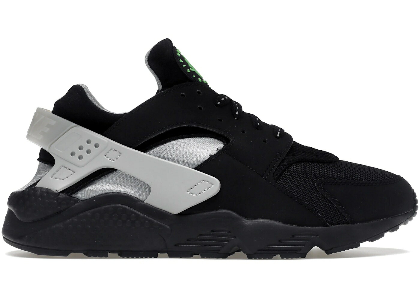 ナイキ ハラチ 黒いこと 黒いこと 緑 緑であること 薄墨色 薄墨色 スニーカー メンズ NIKE AIR HUARACHE BLACK NEON GREEN / BLACK GREY NEON GREEN