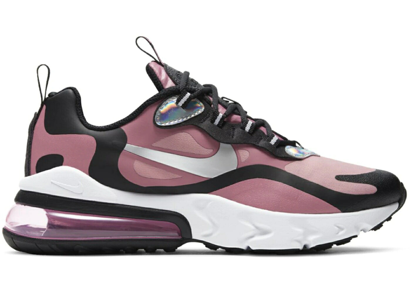 ナイキ マックス リアクト しろがね色 しろがね色 大気圏マックス お坊っちゃん キッズ NIKE AIR MAX 270 REACT SE 2 DESERT BERRY (GS) / DESERT BERRY METALLIC SILVER もの言う花 マタニティ スニーカー