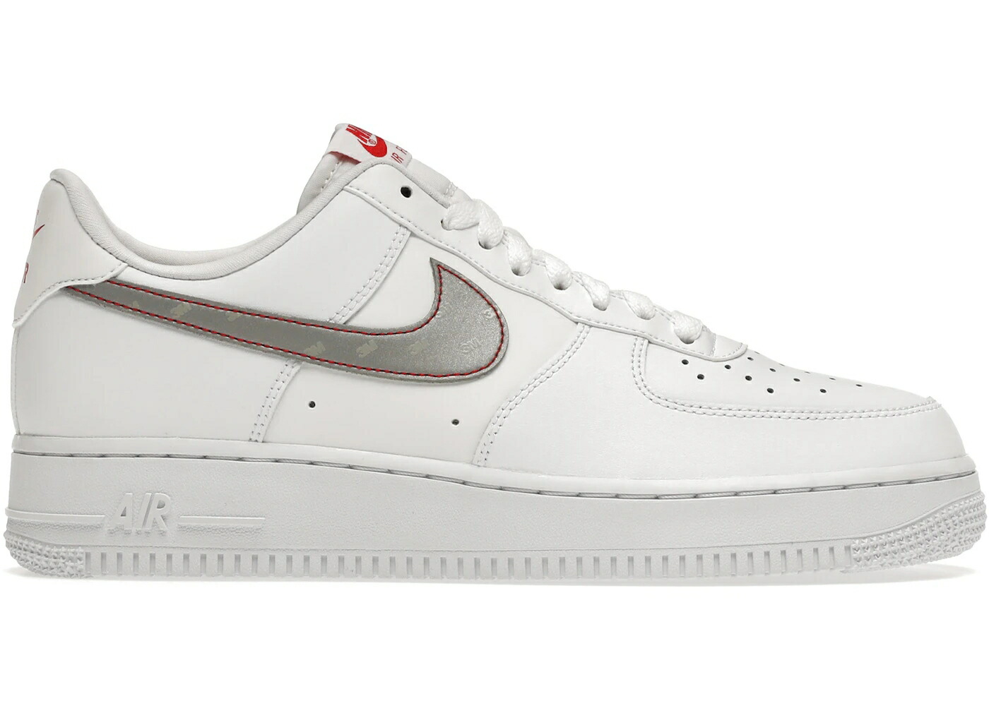 ナイキ スウッシュ スウォッシュ 白いこと 白いこと しろがね色 しろがね色 空軍 スニーカー メンズ NIKE AIR FORCE 1 LOW 3M SWOOSH WHITE / WHITE METALLIC SILVER TOTAL