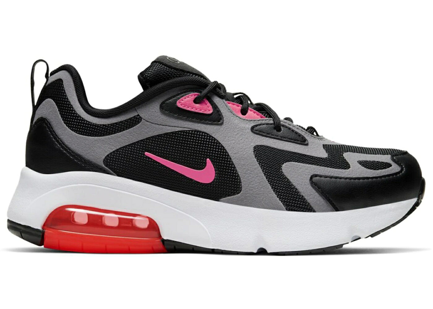 ナイキ マックス 黒いこと 黒いこと 白いこと 白いこと エア湖マックス お坊っちゃん キッズ NIKE AIR MAX 200 BLACK HOT PUNCH (GS) / BLACK GUNSMOKE WHITE HOT PUNCH もの言う花 マタニティ スニーカー
